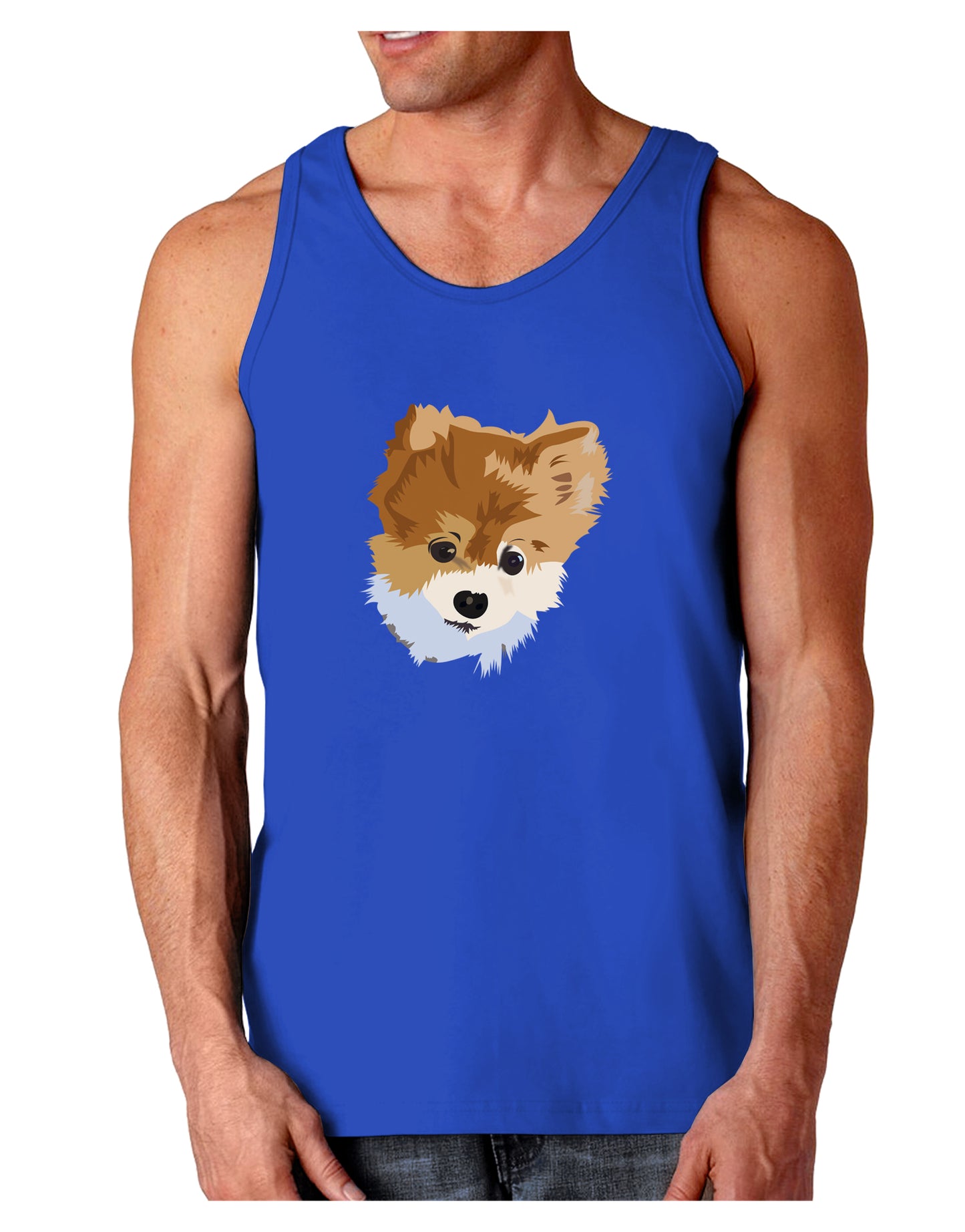 Custom Pet Art Dark Loose Tank Top by TooLoud-Mens Loose Tank Top-TooLoud-Royal Blue-Small-Davson Sales