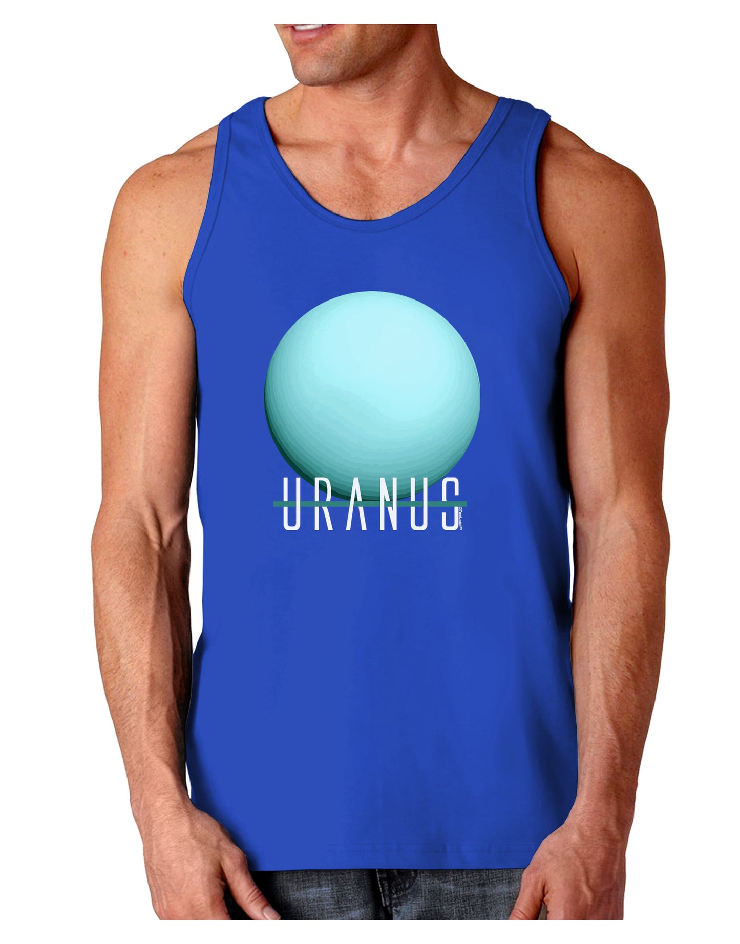 Planet Uranus Text Dark Loose Tank Top-Mens Loose Tank Top-TooLoud-Royal Blue-Small-Davson Sales