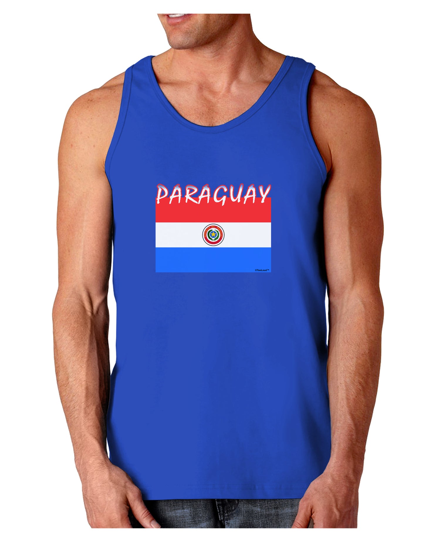 Paraguay Flag Dark Dark Loose Tank Top-Mens Loose Tank Top-TooLoud-Royal Blue-Small-Davson Sales