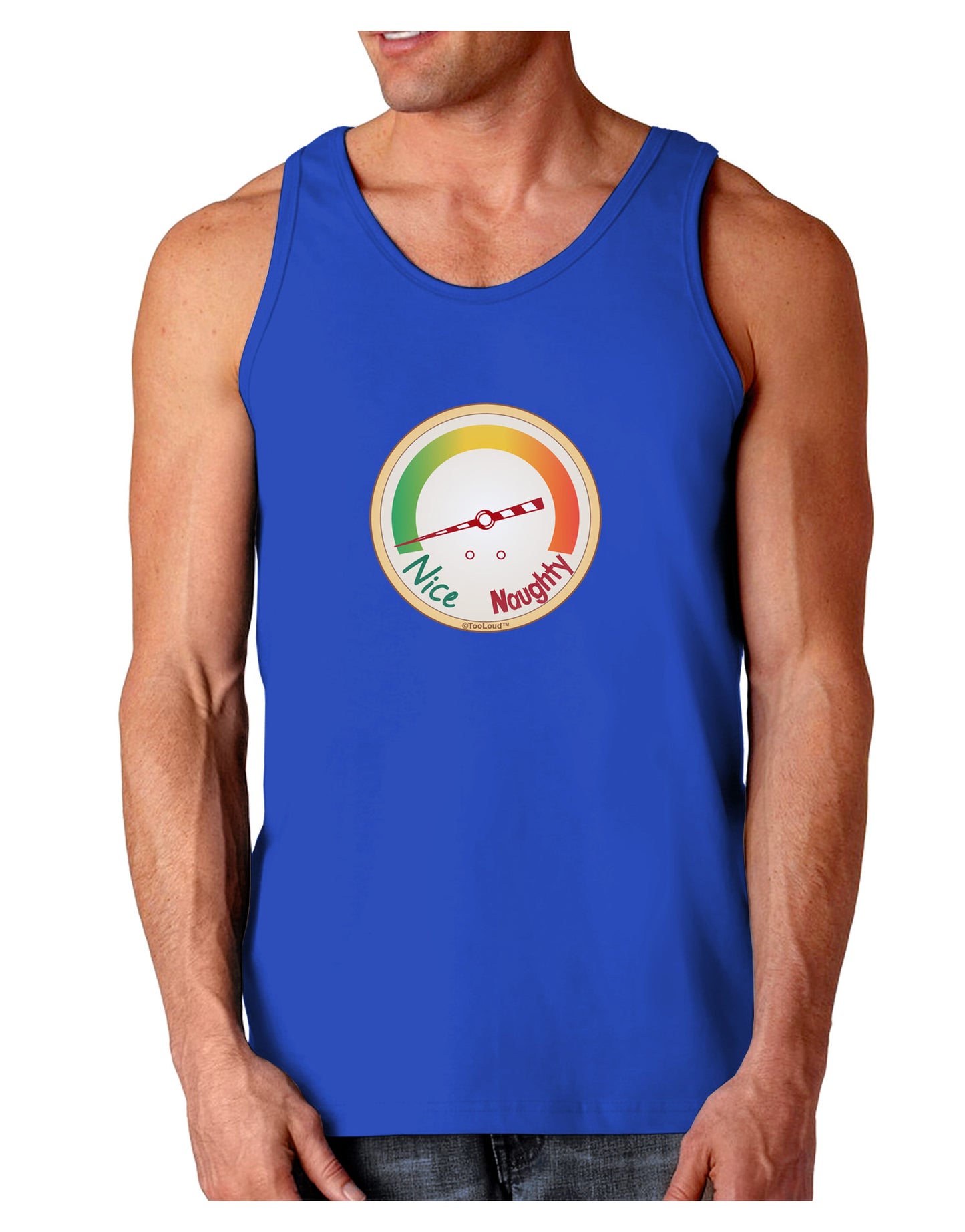 Naughty or Nice Meter Nice Dark Loose Tank Top-Mens Loose Tank Top-TooLoud-Royal Blue-Small-Davson Sales