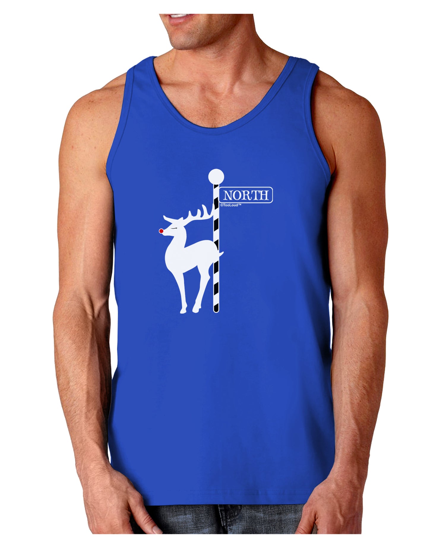 Rudolf the Ratchet Reindeer Dark Loose Tank Top-Mens Loose Tank Top-TooLoud-Royal Blue-Small-Davson Sales