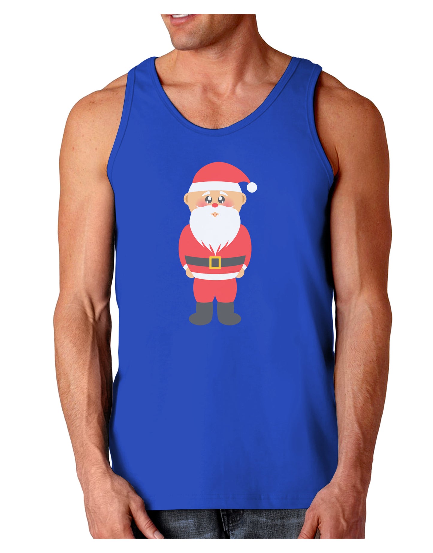 Cute Santa Claus Christmas Dark Loose Tank Top-Mens Loose Tank Top-TooLoud-Royal Blue-Small-Davson Sales