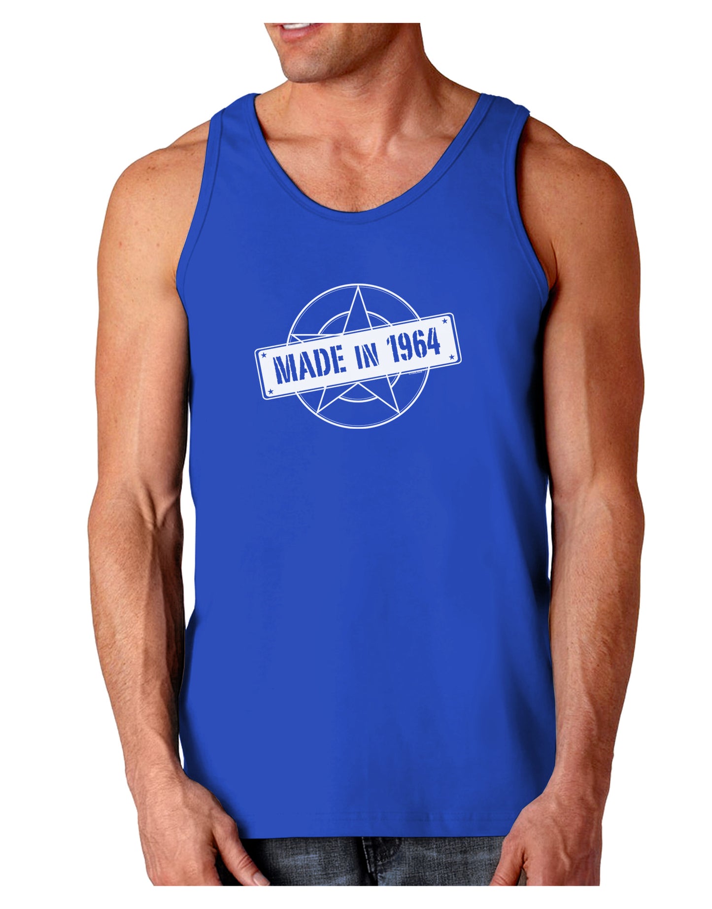 Made In Birth Year 1964 Dark Loose Tank Top-Mens Loose Tank Top-TooLoud-Royal Blue-Small-Davson Sales