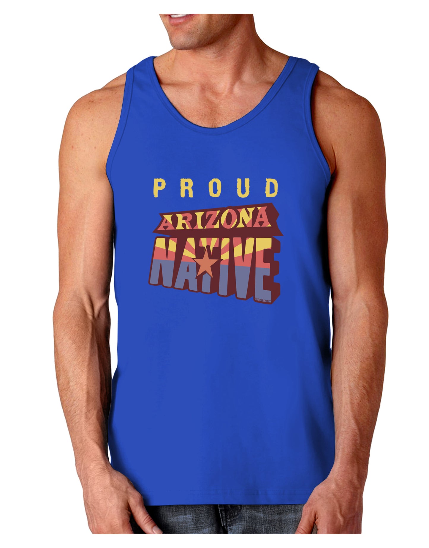 Proud Arizona Native Dark Loose Tank Top-Mens Loose Tank Top-TooLoud-Royal Blue-Small-Davson Sales