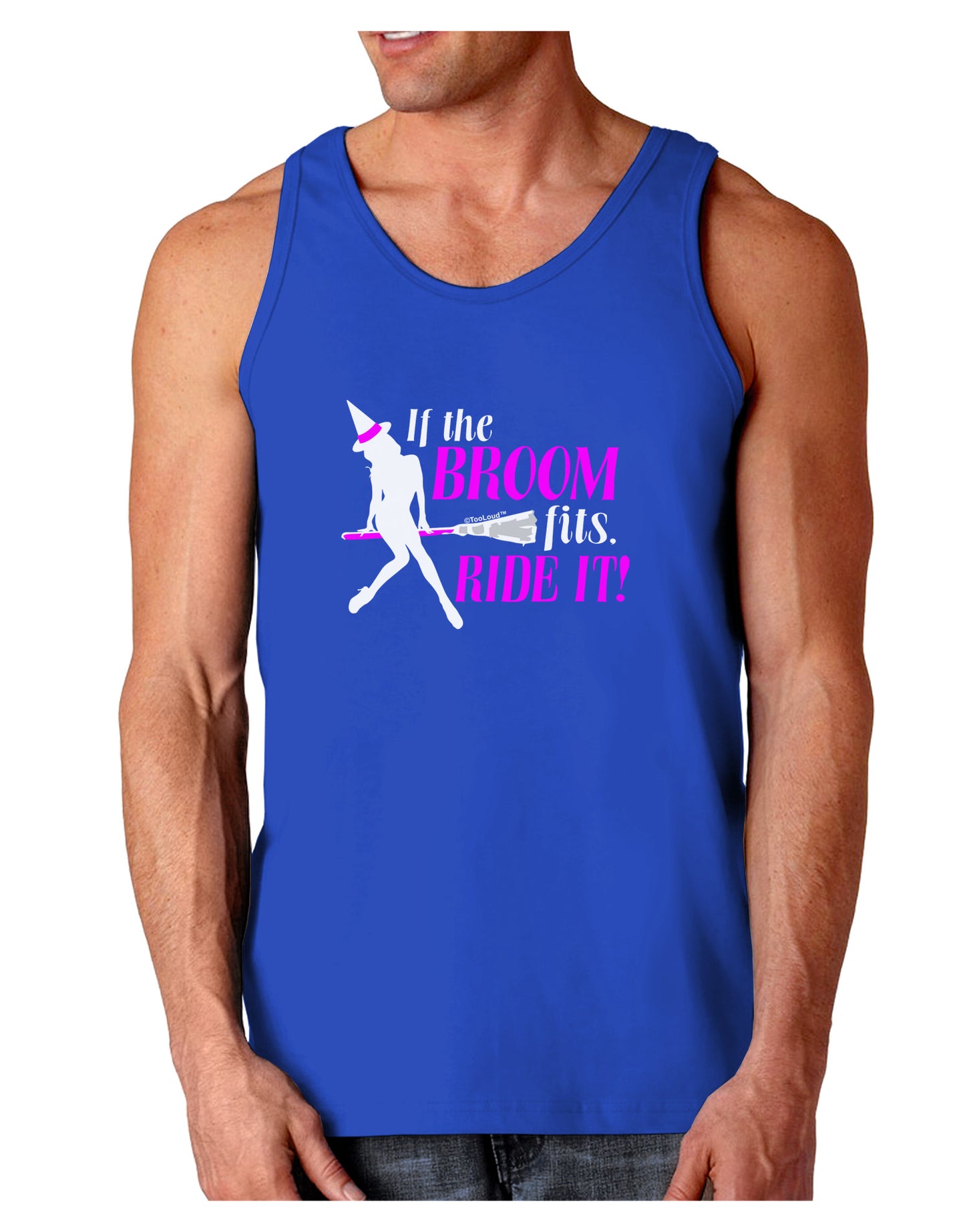 Ride It Purple Dark Loose Tank Top-Mens Loose Tank Top-TooLoud-Royal Blue-Small-Davson Sales