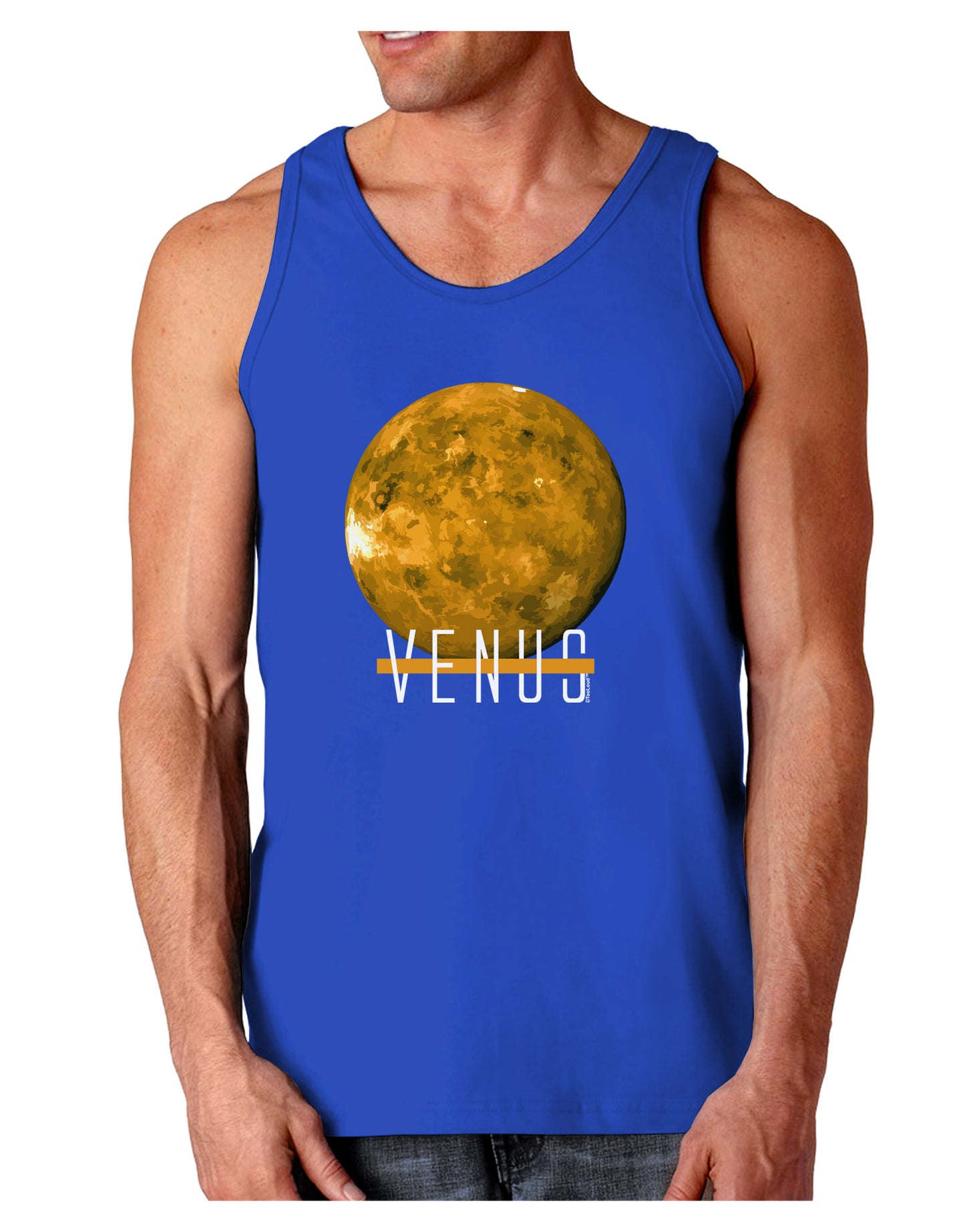 Planet Venus Text Dark Loose Tank Top-Mens Loose Tank Top-TooLoud-Royal Blue-Small-Davson Sales