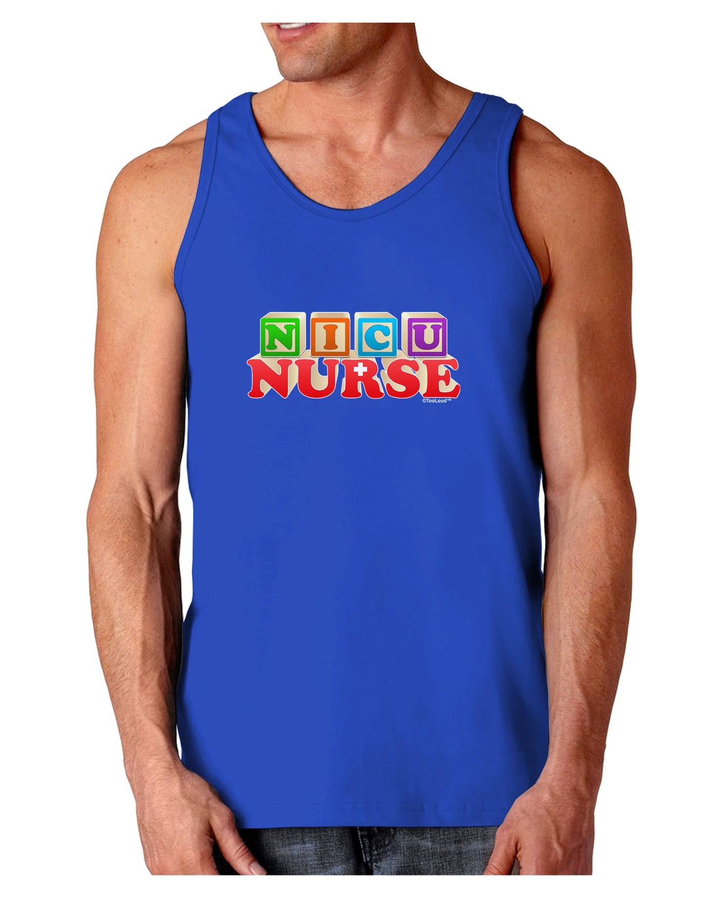 Nicu Nurse Dark Loose Tank Top-Mens Loose Tank Top-TooLoud-Royal Blue-Small-Davson Sales