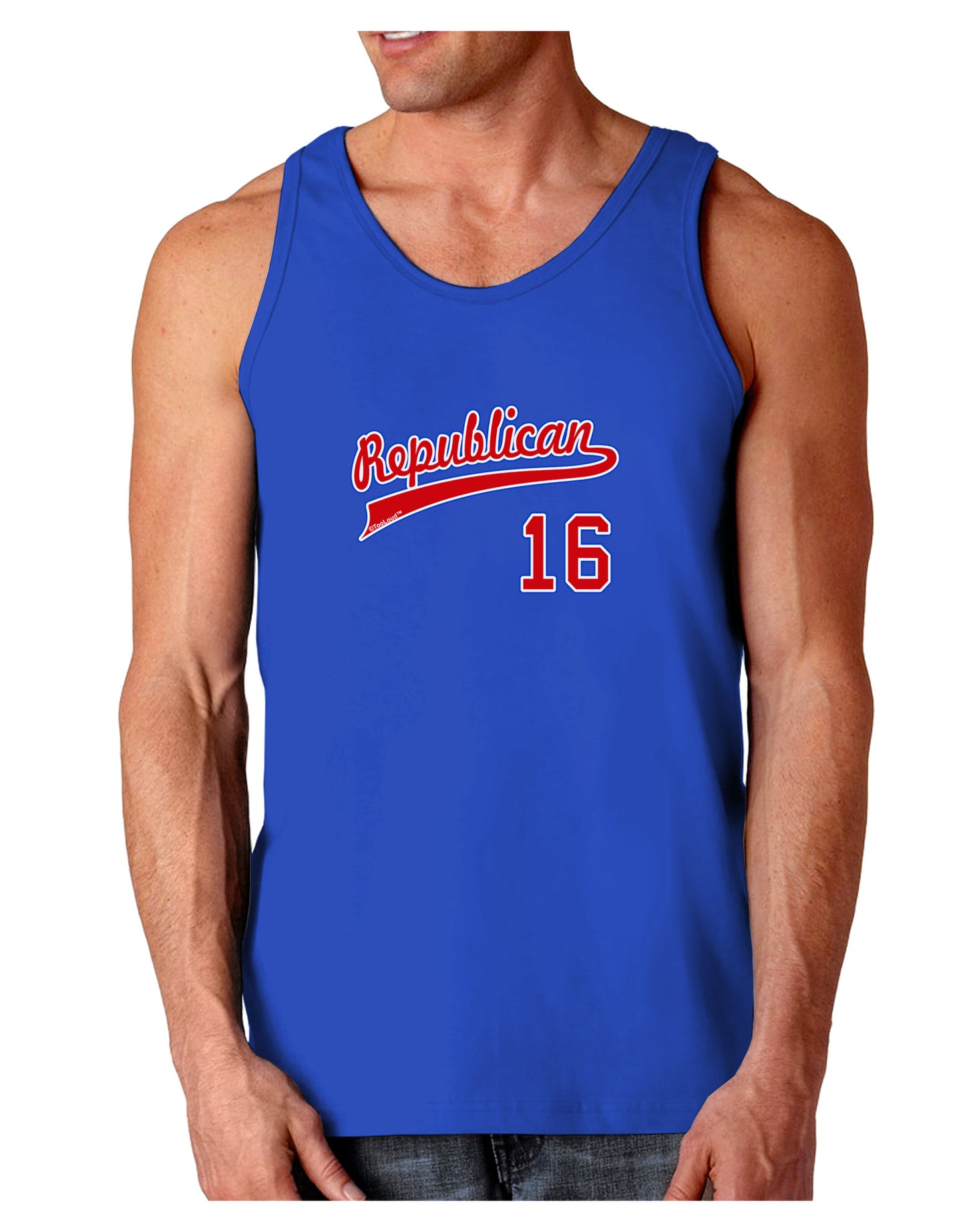 Republican Jersey 16 Dark Loose Tank Top-Mens Loose Tank Top-TooLoud-Royal Blue-Small-Davson Sales