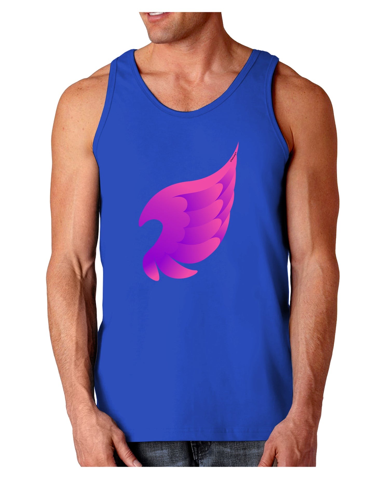 Cute Single Angel Wing Dark Loose Tank Top-Mens Loose Tank Top-TooLoud-Royal Blue-Small-Davson Sales