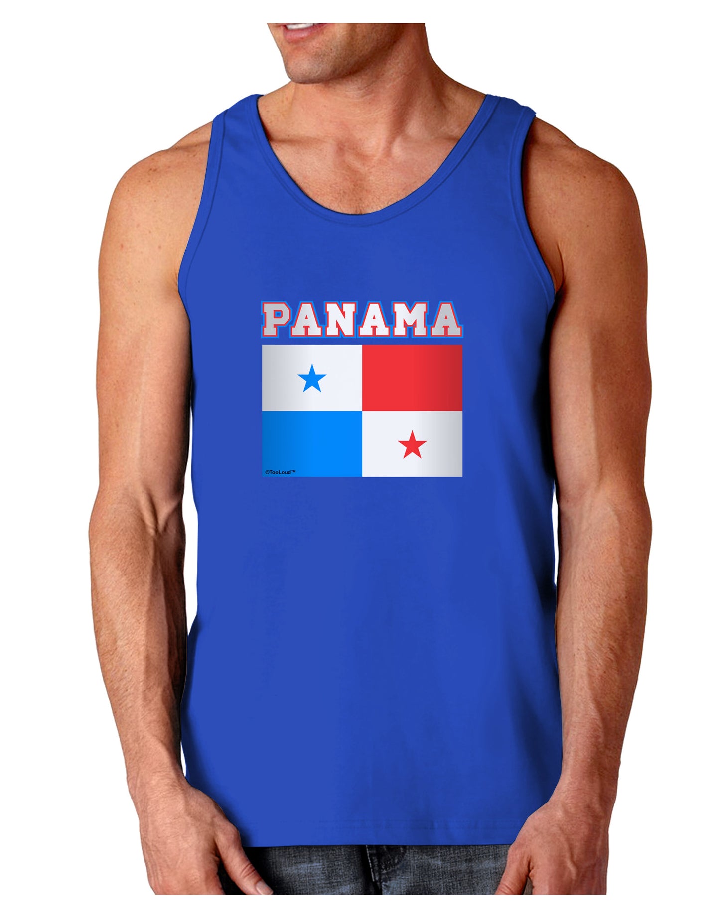 Panama Flag Dark Dark Loose Tank Top-Mens Loose Tank Top-TooLoud-Royal Blue-Small-Davson Sales