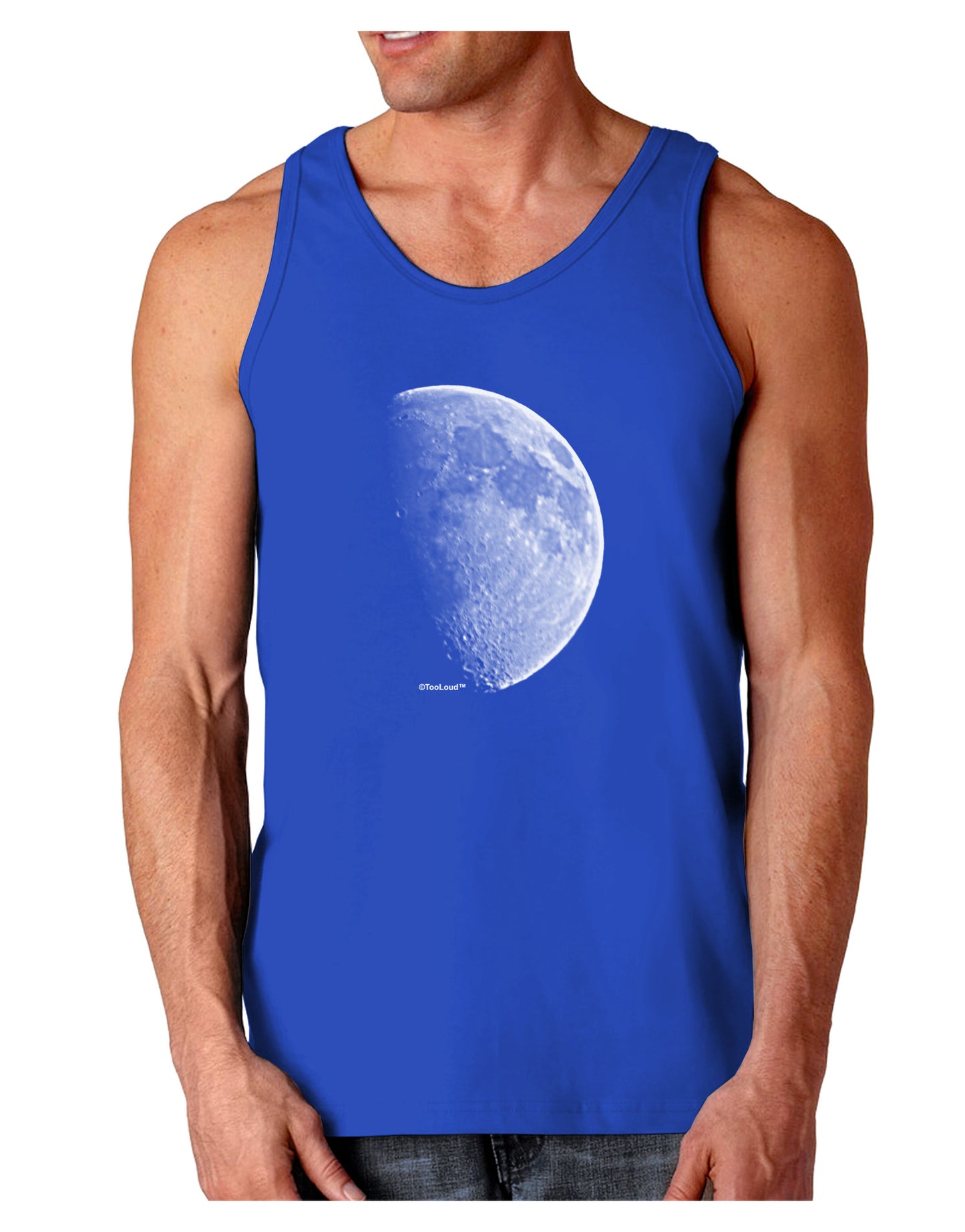 Moon Shadow Dark Loose Tank Top-Mens Loose Tank Top-TooLoud-Royal Blue-Small-Davson Sales