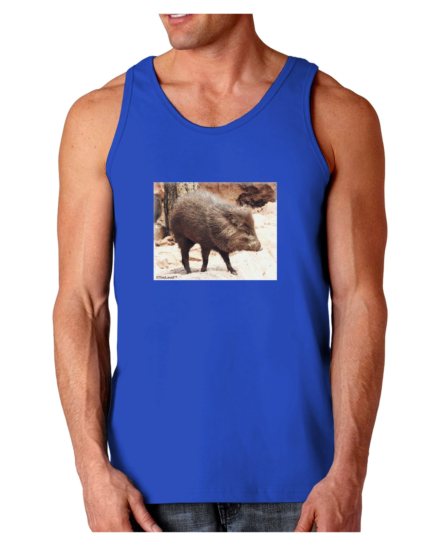 Little Javelina Dark Loose Tank Top-Mens Loose Tank Top-TooLoud-Royal Blue-Small-Davson Sales
