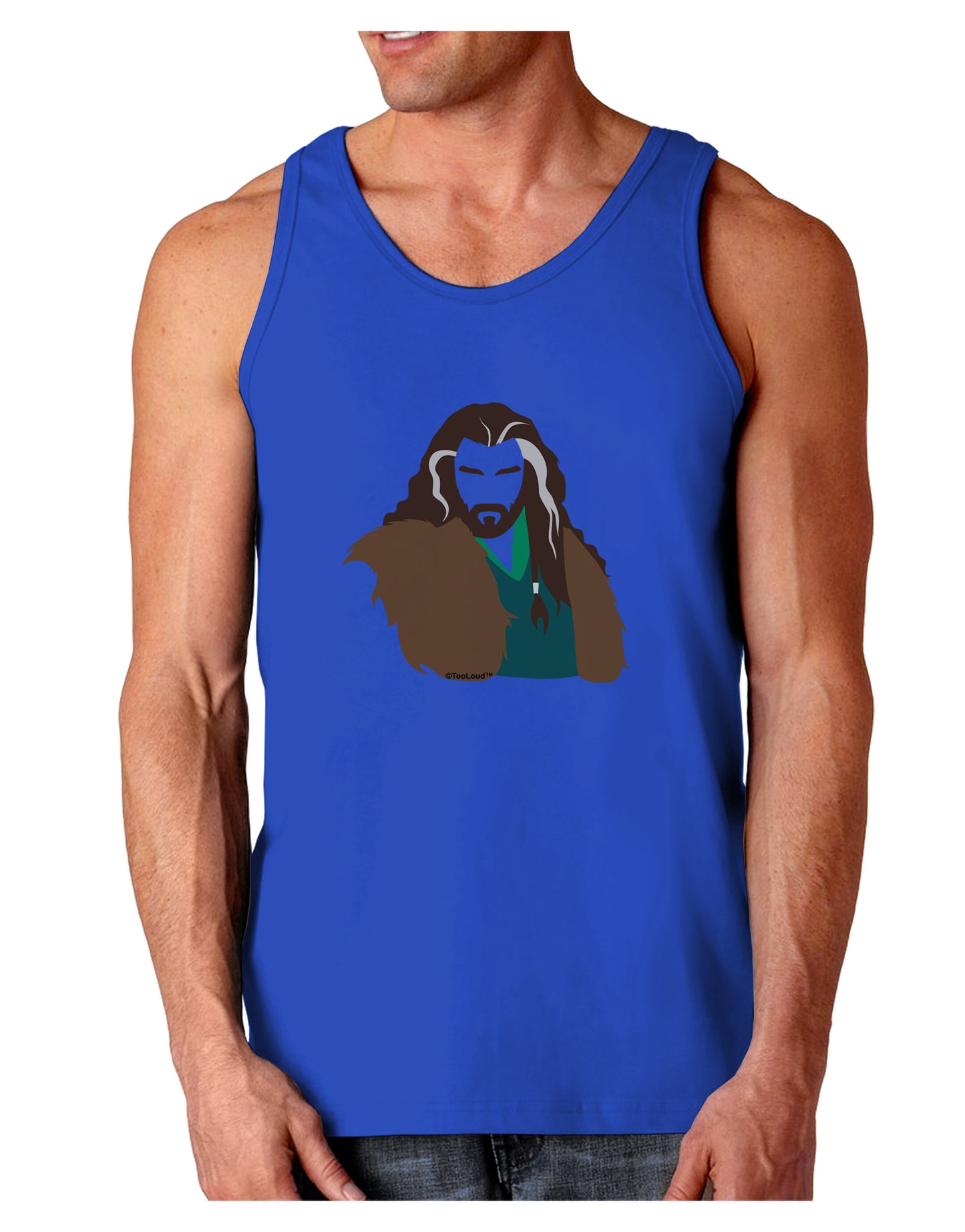 Dwarf King Dark Loose Tank Top-Mens Loose Tank Top-TooLoud-Royal Blue-Small-Davson Sales