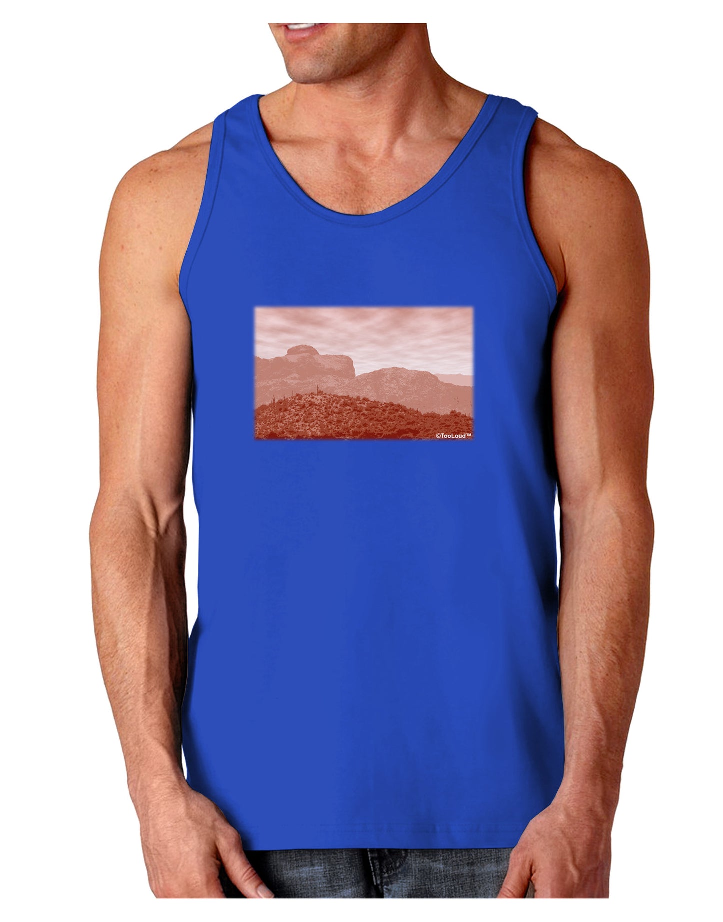 Red Planet Landscape Dark Loose Tank Top-Mens Loose Tank Top-TooLoud-Royal Blue-Small-Davson Sales
