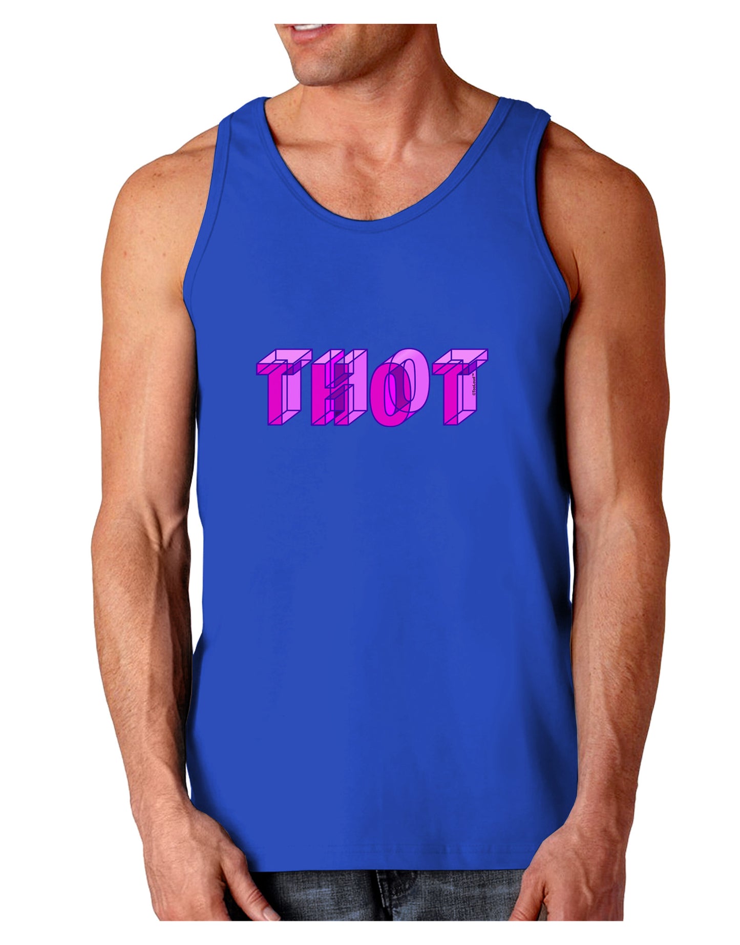 THOT Artistic Text Dark Loose Tank Top-Mens Loose Tank Top-TooLoud-Royal Blue-Small-Davson Sales