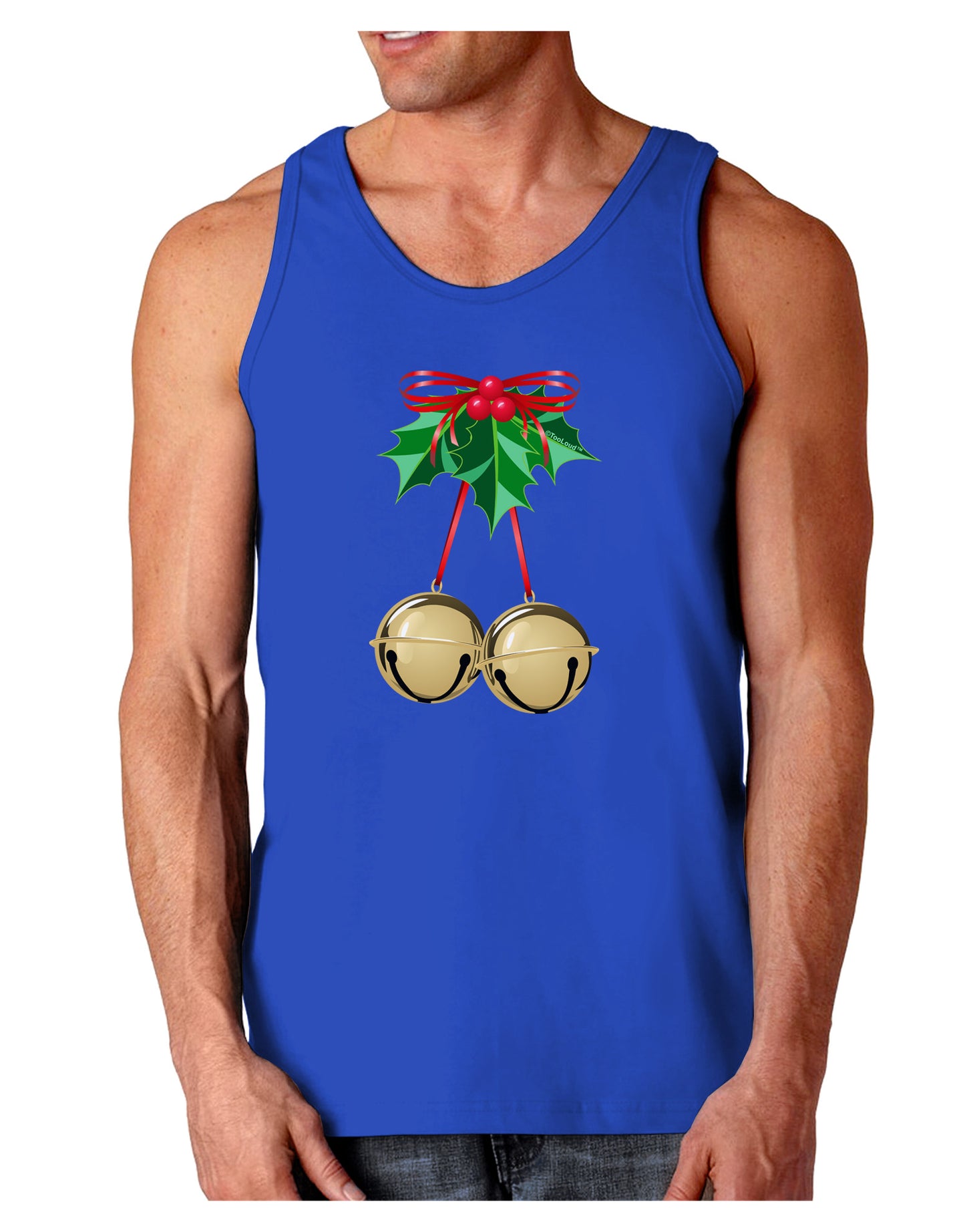 Jingle Balls Dark Loose Tank Top-Mens Loose Tank Top-TooLoud-Royal Blue-Small-Davson Sales