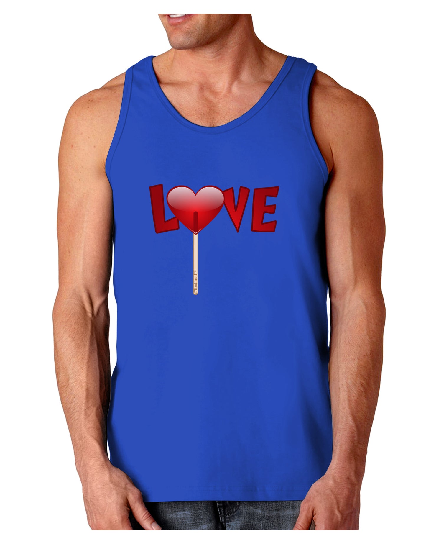 Love Lollipop Dark Loose Tank Top-Mens Loose Tank Top-TooLoud-Royal Blue-Small-Davson Sales