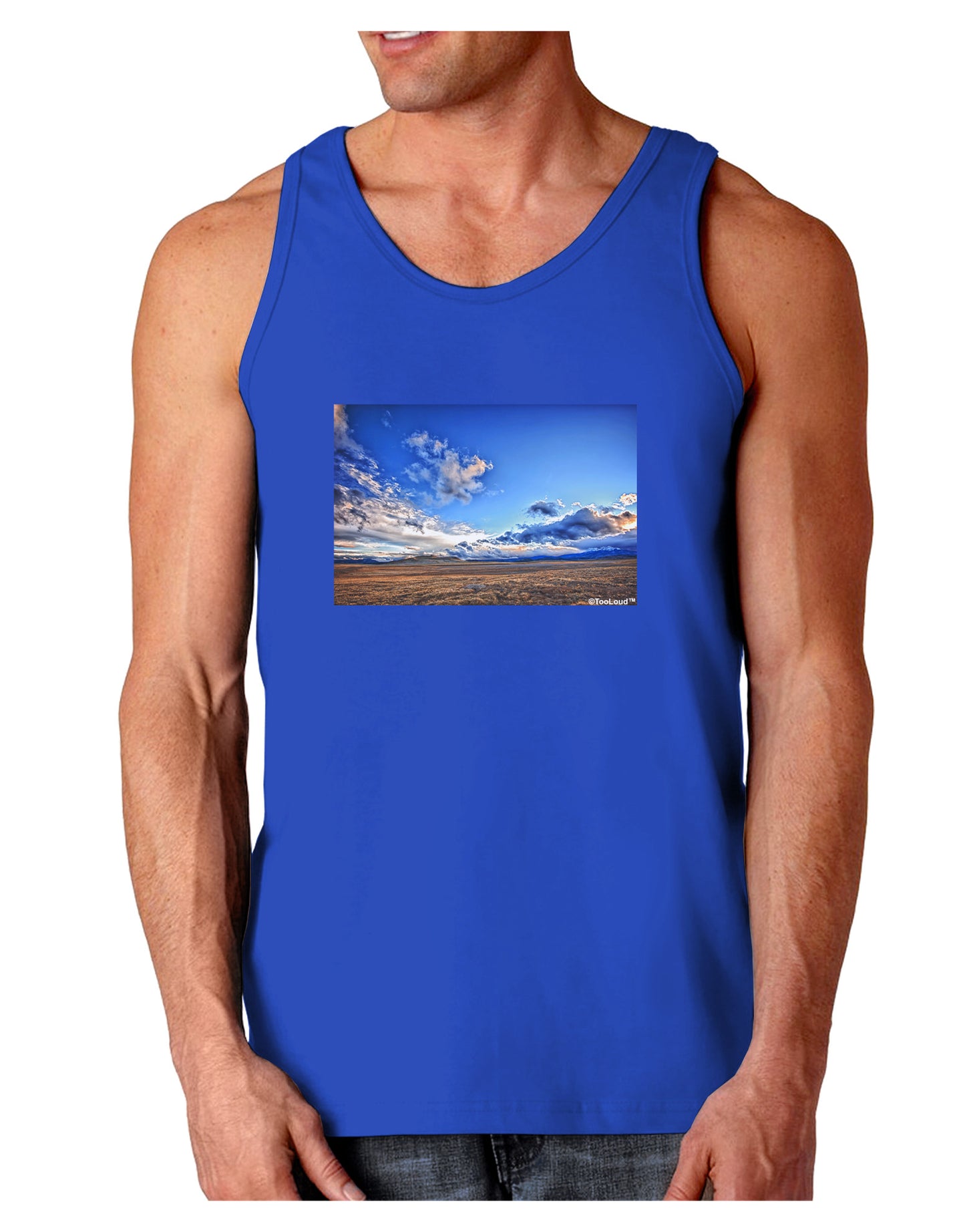 Garden of the Gods Colorado Dark Loose Tank Top-Mens Loose Tank Top-TooLoud-Royal Blue-Small-Davson Sales
