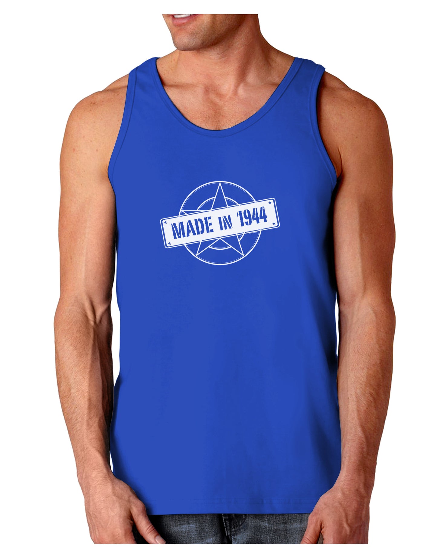 Made In Birth Year 1944 Dark Loose Tank Top-Mens Loose Tank Top-TooLoud-Royal Blue-Small-Davson Sales