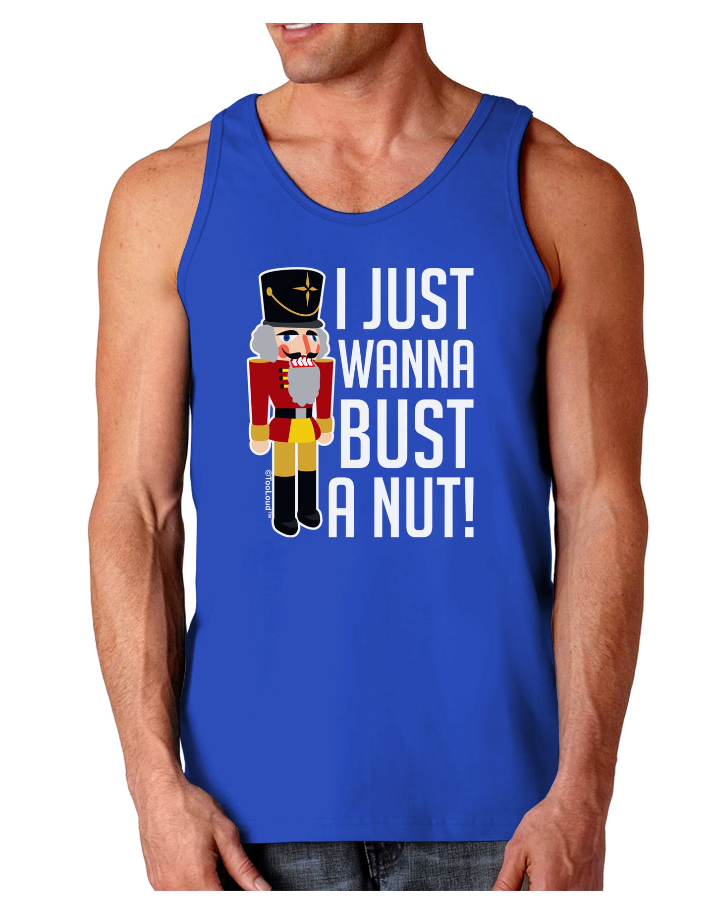 I Just Wanna Bust A Nut Nutcracker Dark Loose Tank Top by-Mens Loose Tank Top-TooLoud-Royal Blue-Small-Davson Sales