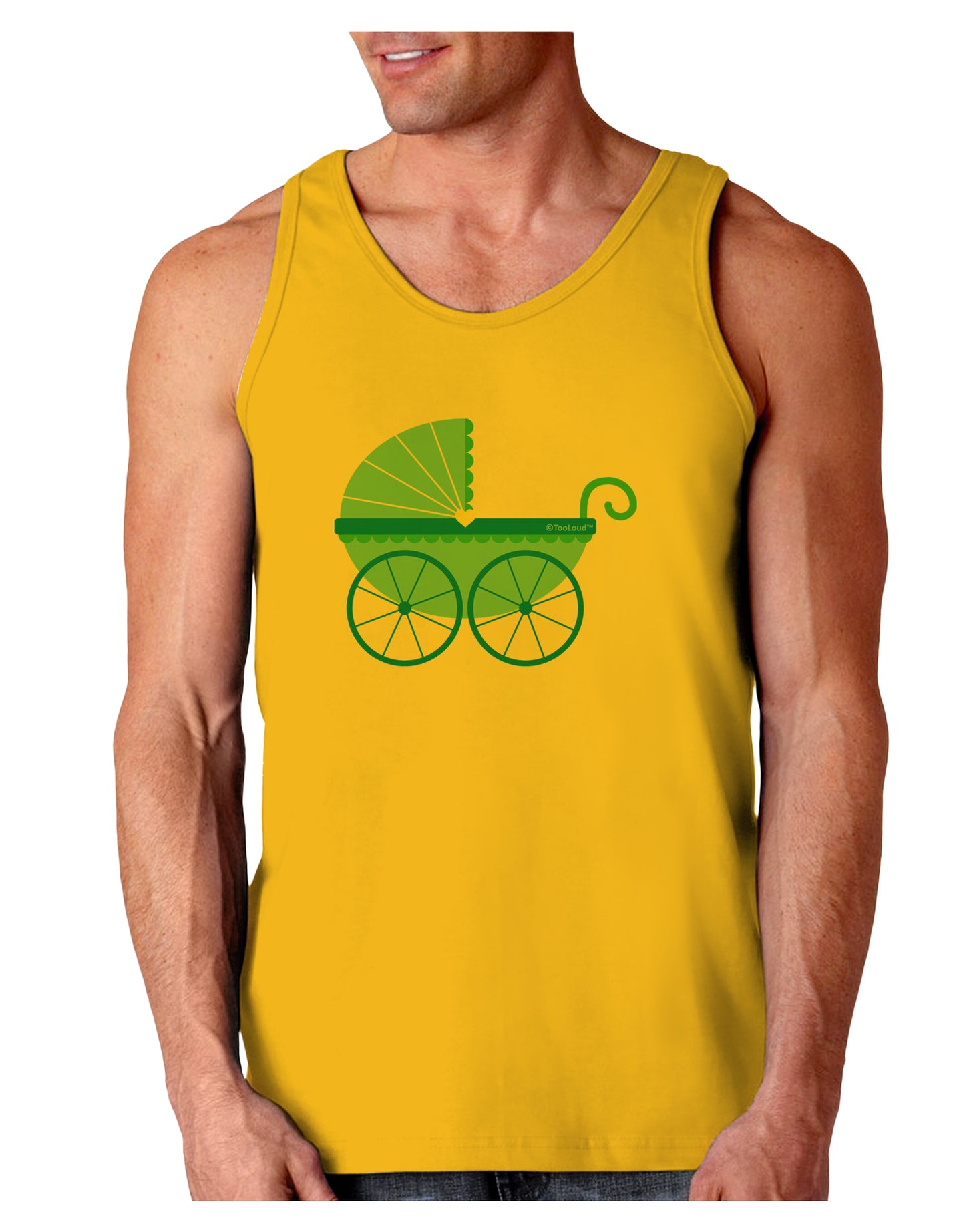 Baby Boy Carriage Loose Tank Top-Loose Tank Top-TooLoud-Gold-Small-Davson Sales