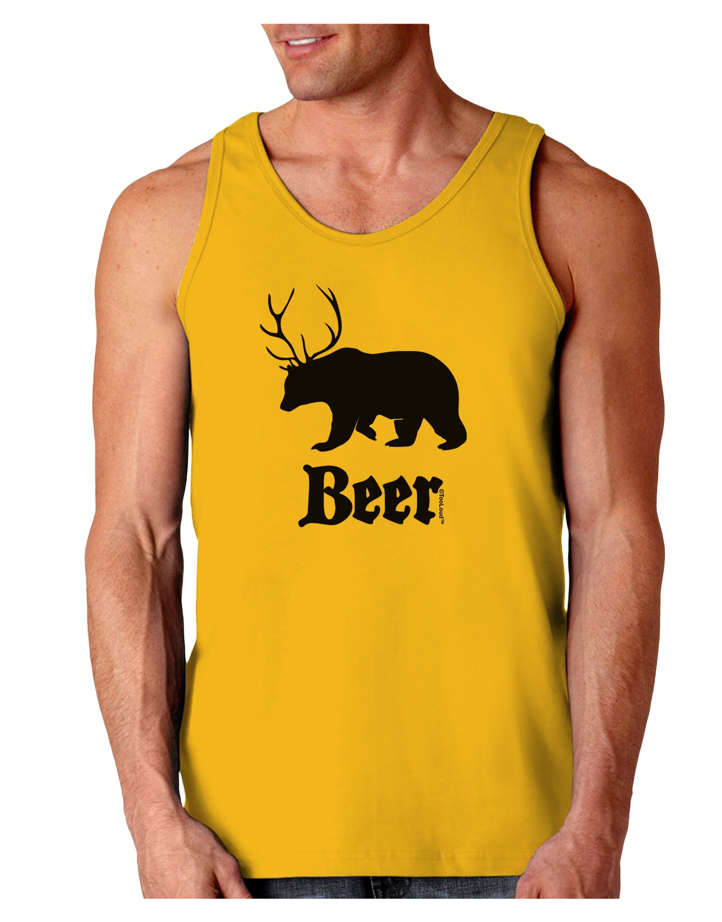 Beer Animal Loose Tank Top-Loose Tank Top-TooLoud-Gold-Small-Davson Sales