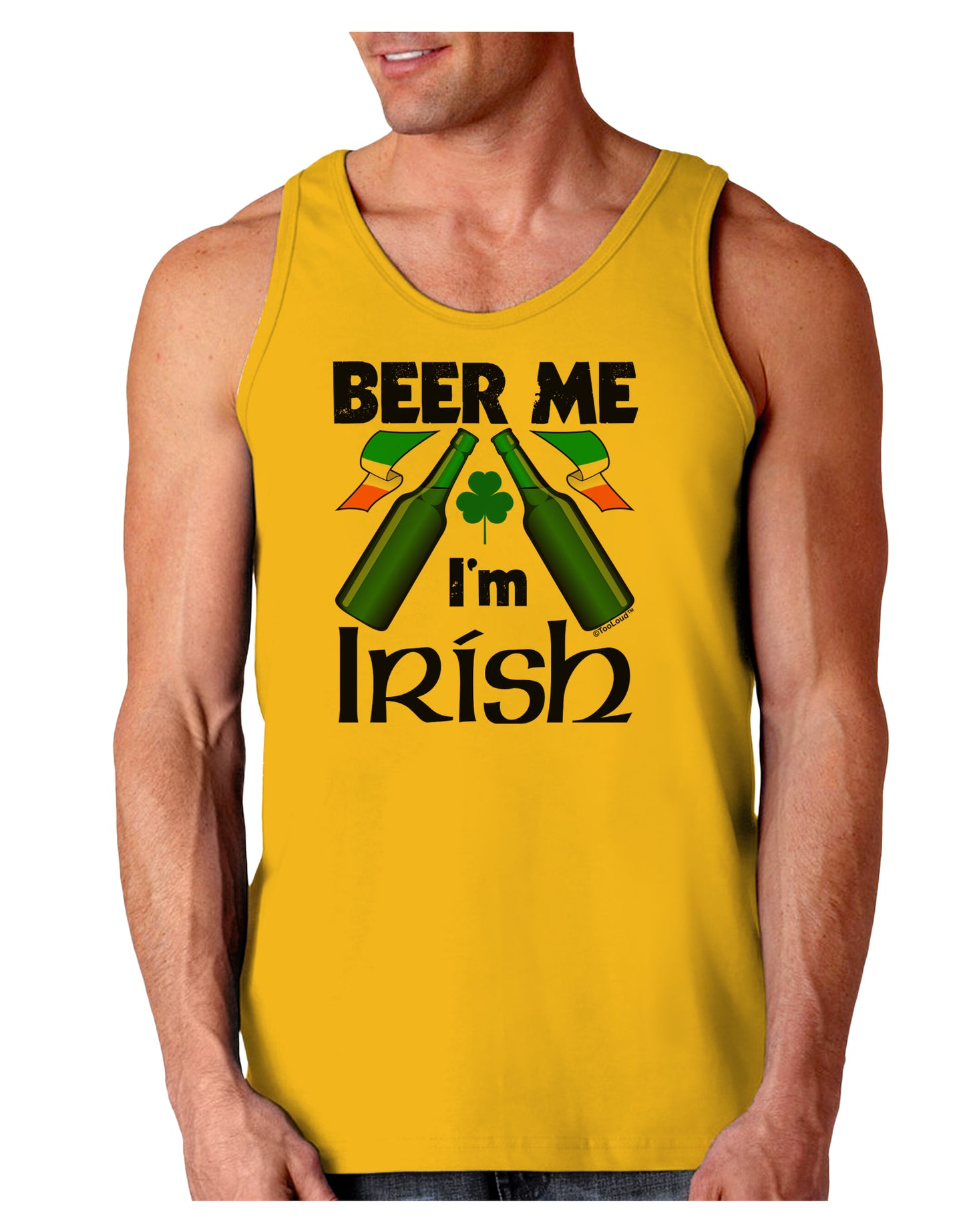 Beer Me I'm Irish Loose Tank Top-Loose Tank Top-TooLoud-Gold-Small-Davson Sales