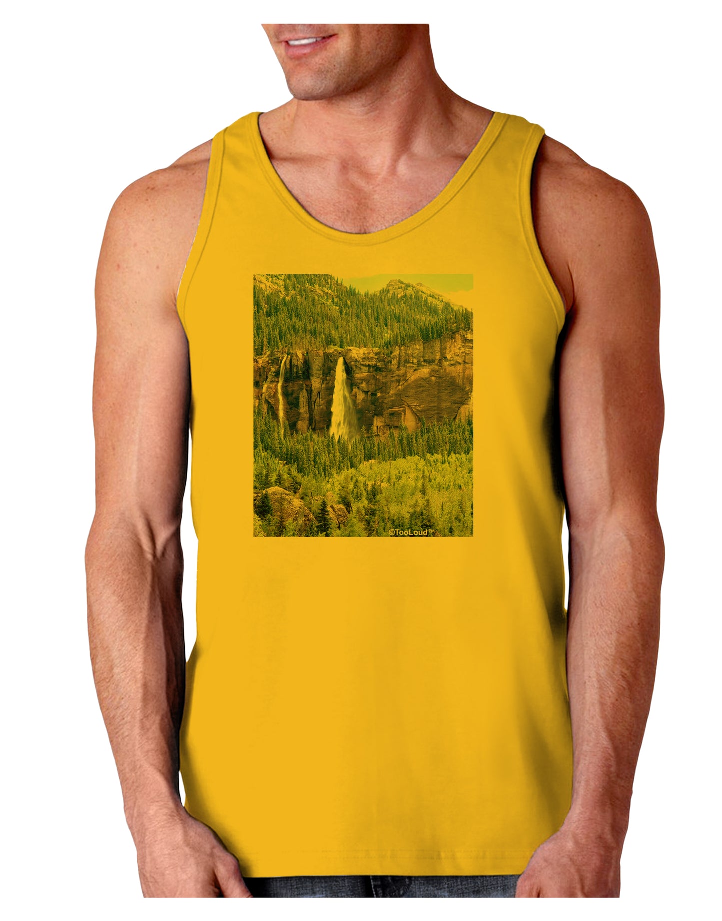 Beautiful Cliffs Nature Loose Tank Top by-Loose Tank Top-TooLoud-Gold-Small-Davson Sales