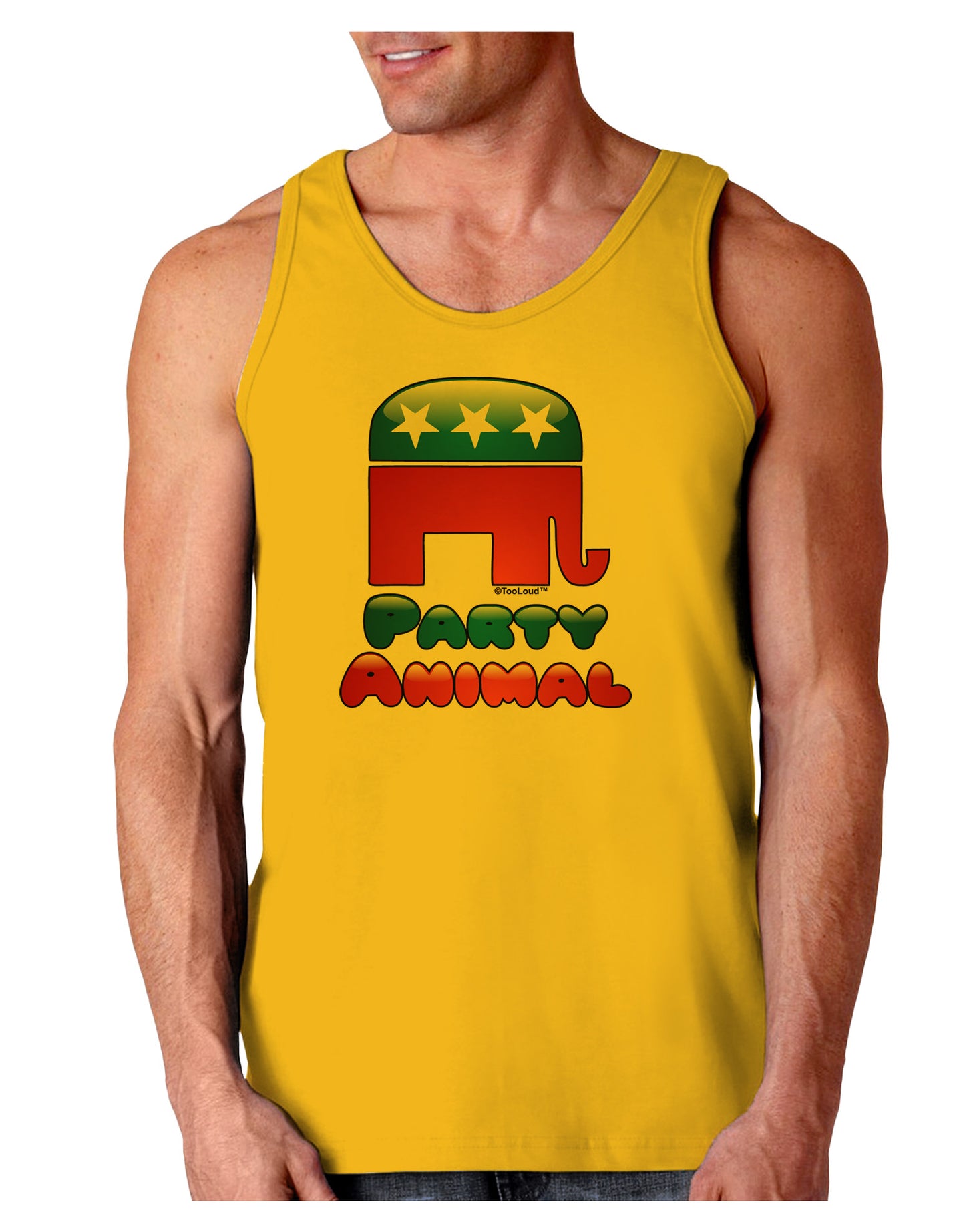 Republican Party Animal Loose Tank Top-Loose Tank Top-TooLoud-Gold-Small-Davson Sales