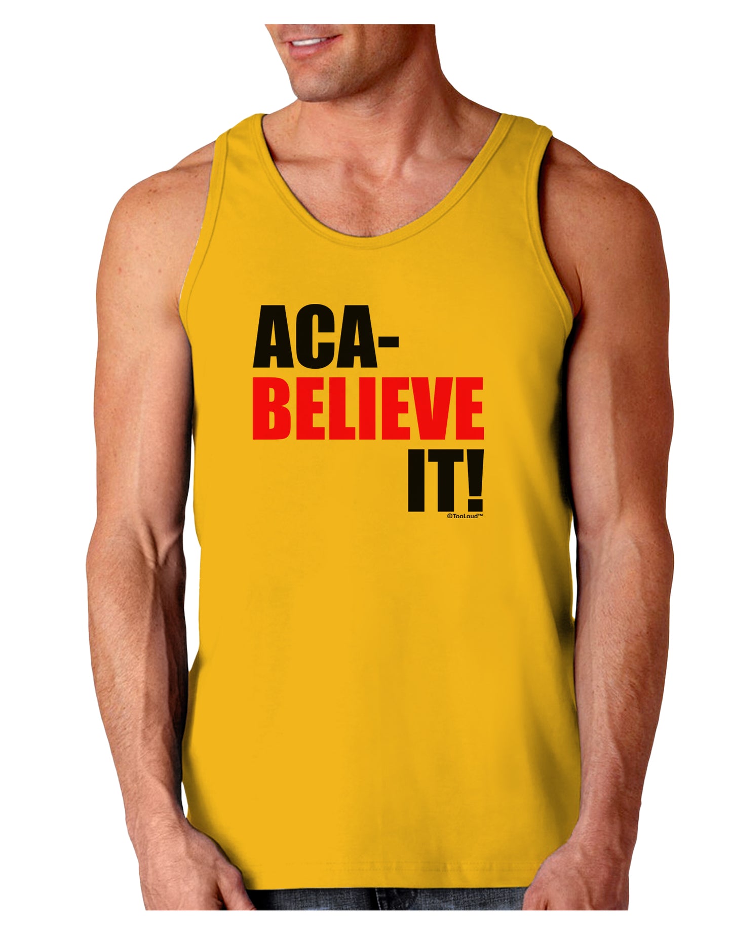 Aca Believe It Loose Tank Top-Loose Tank Top-TooLoud-Gold-Small-Davson Sales