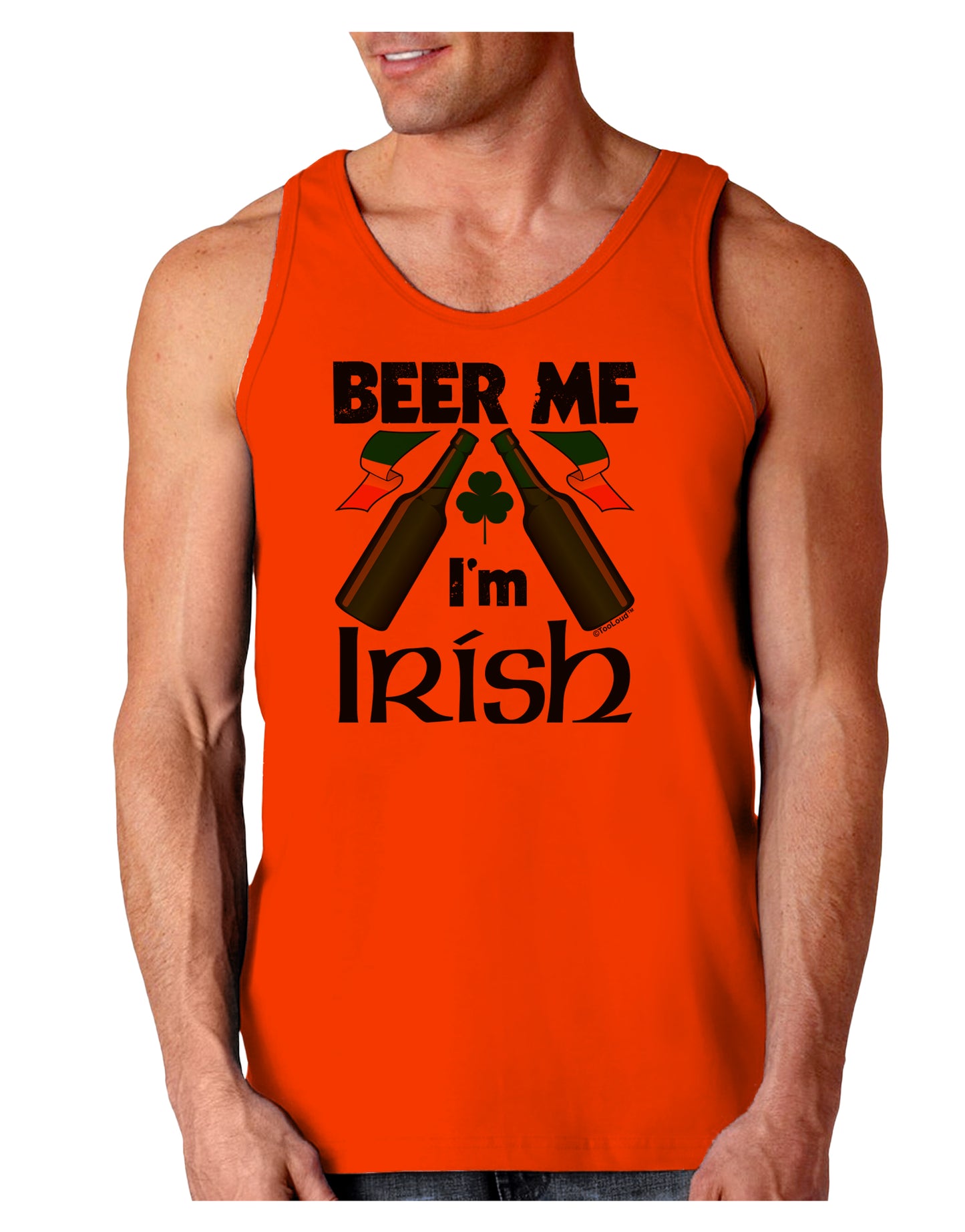 Beer Me I'm Irish Loose Tank Top-Loose Tank Top-TooLoud-Orange-Small-Davson Sales
