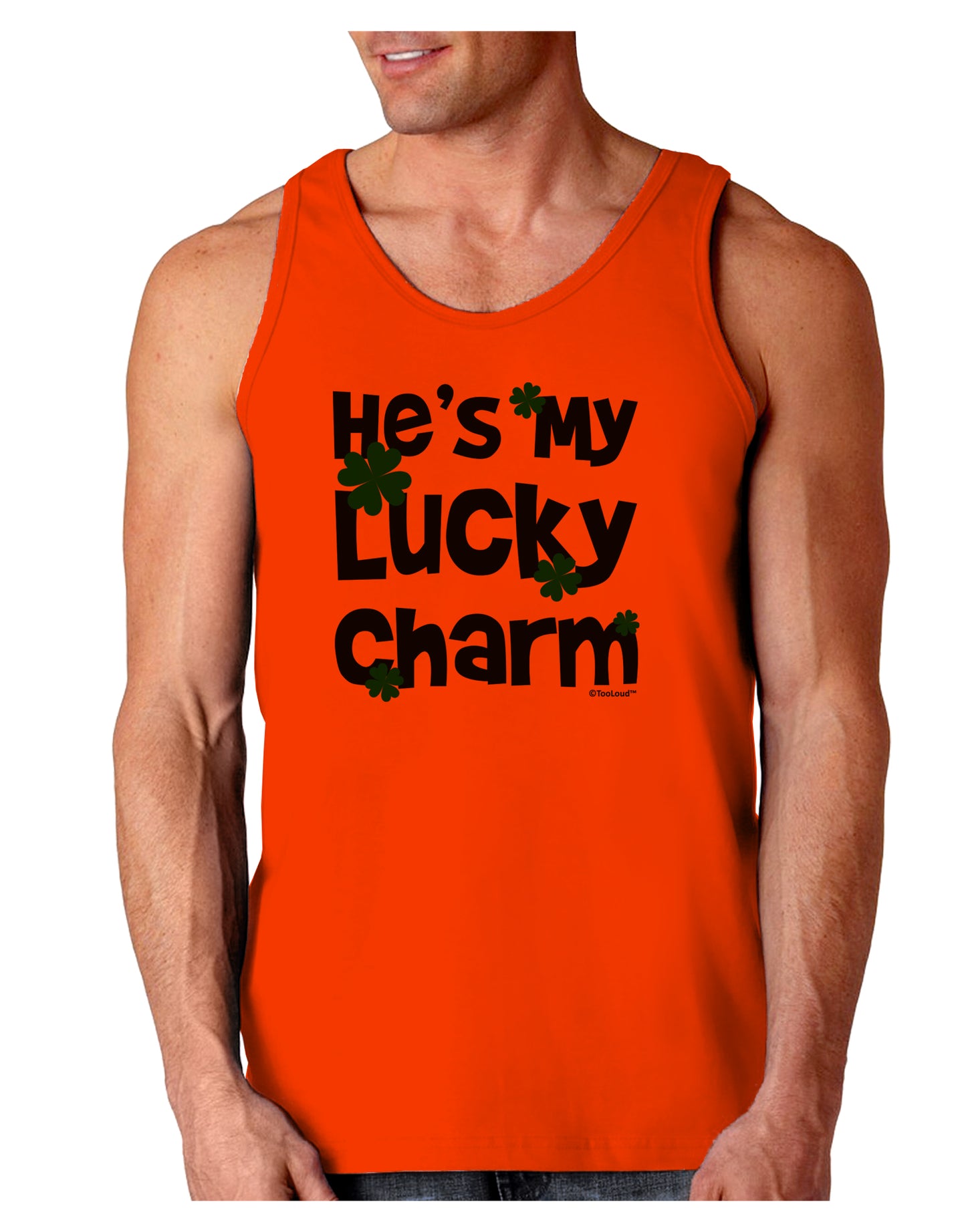 He's My Lucky Charm - Matching Couples Design Loose Tank Top by TooLoud-Loose Tank Top-TooLoud-Orange-Small-Davson Sales