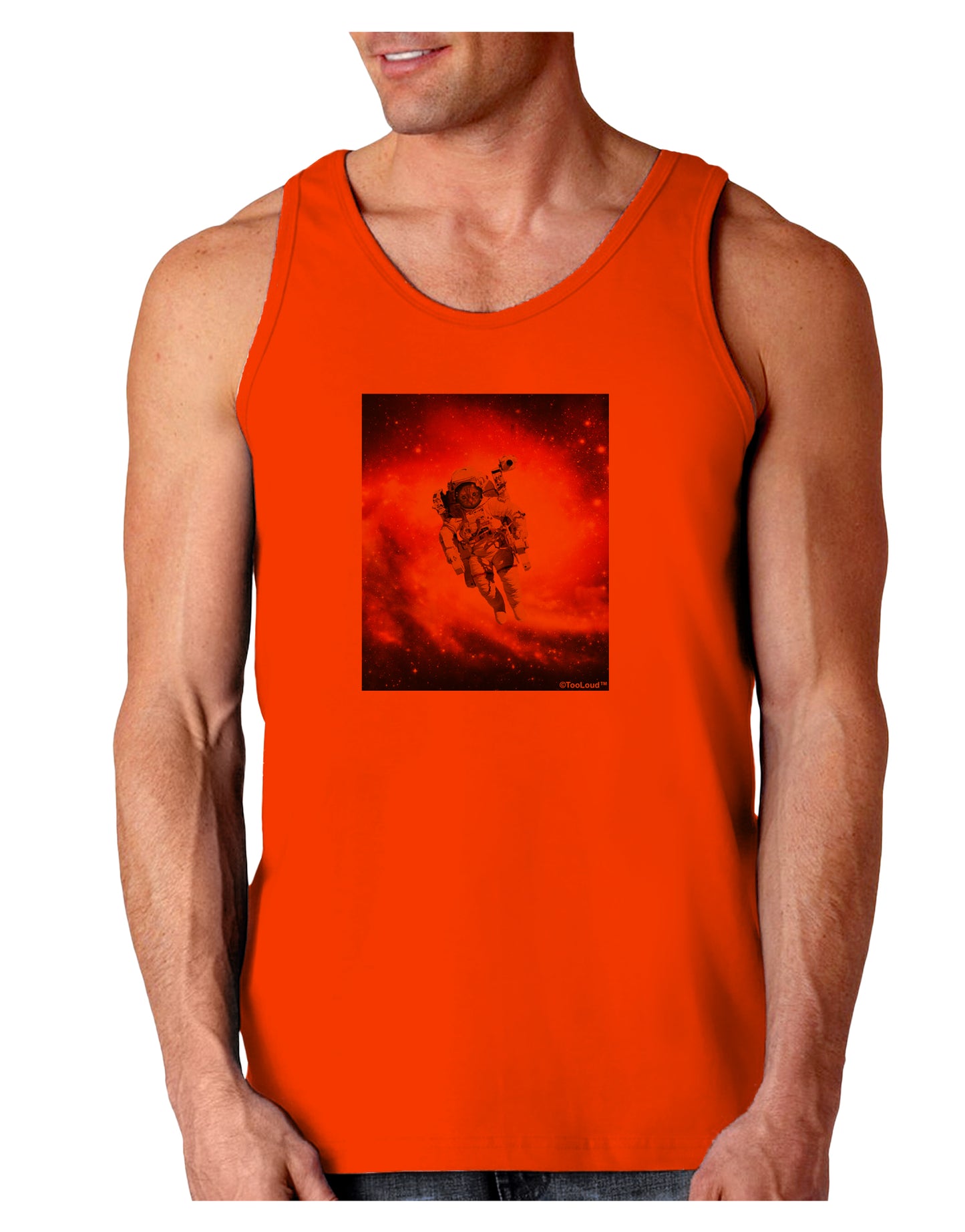 Astronaut Cat Loose Tank Top-Loose Tank Top-TooLoud-Orange-Small-Davson Sales