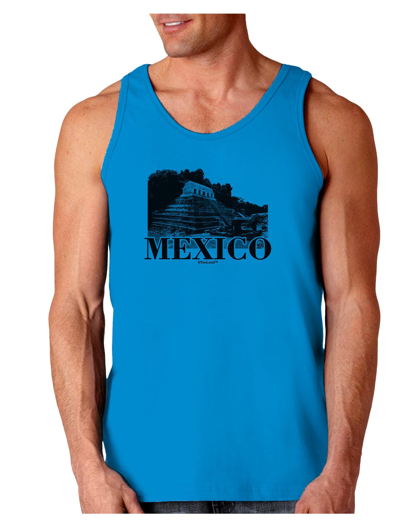 Mexico - Temple No 2 Loose Tank Top-Loose Tank Top-TooLoud-Sapphire-Small-Davson Sales