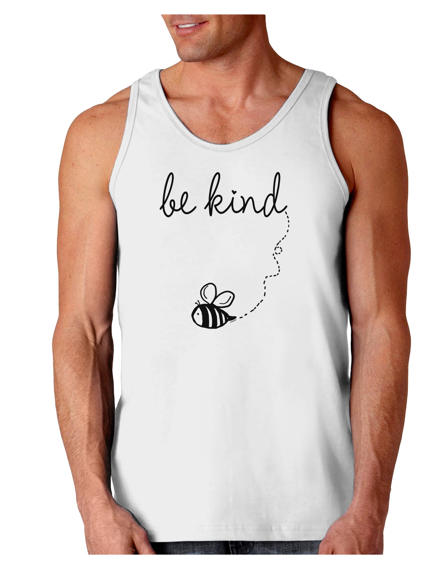 TooLoud Be Kind Loose Tank Top-Mens-LooseTanktops-TooLoud-White-Small-Davson Sales
