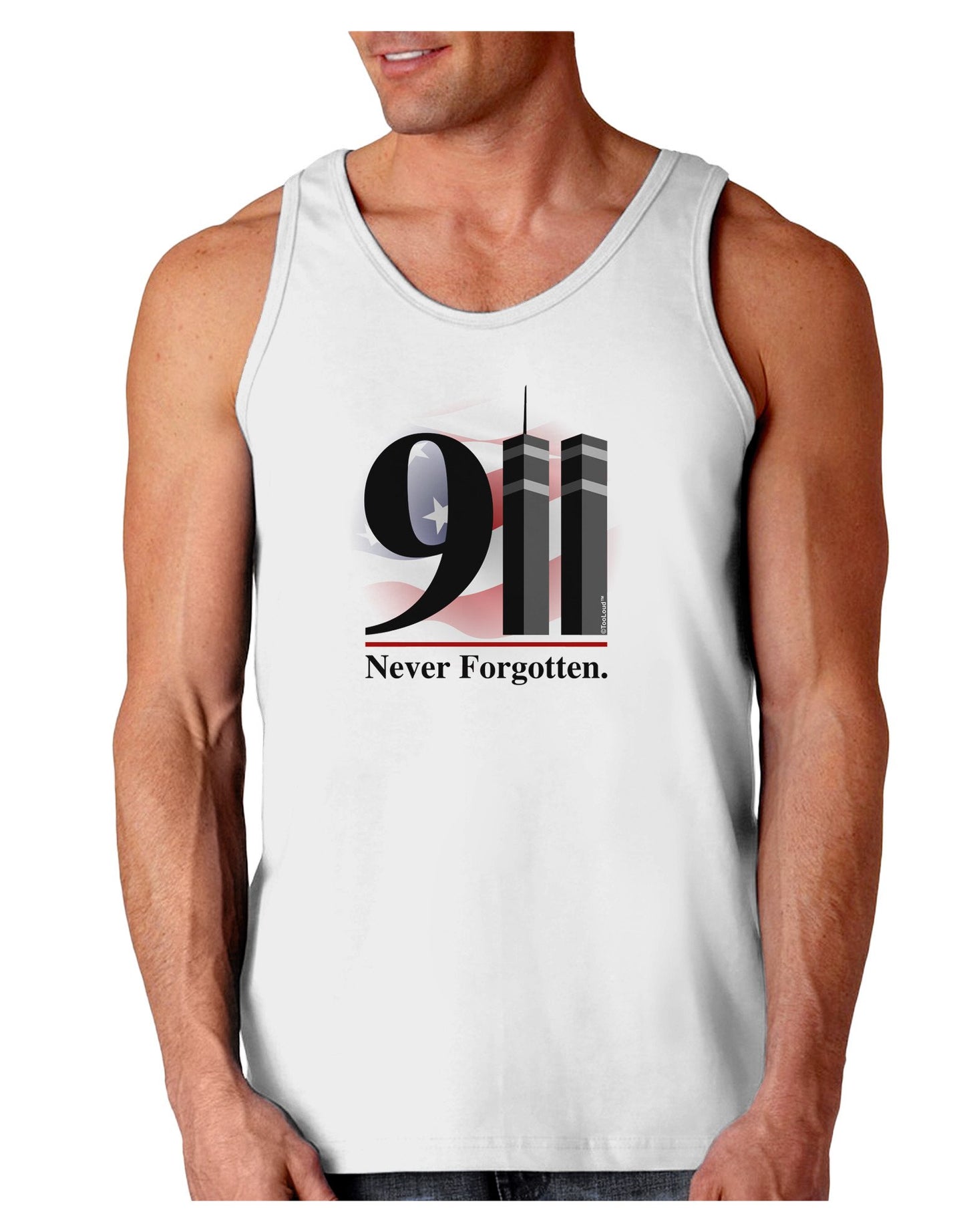 911 Never Forgotten Loose Tank Top-Loose Tank Top-TooLoud-White-XX-Large-Davson Sales