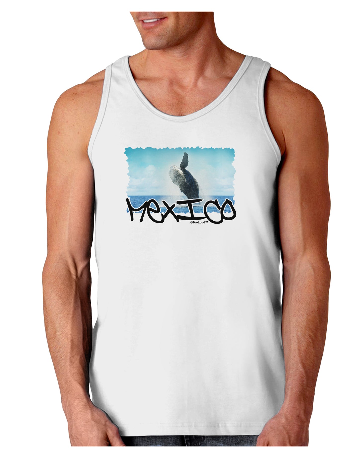 Mexico - Whale Watching Cut-out Loose Tank Top-Loose Tank Top-TooLoud-White-Small-Davson Sales