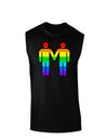 Rainbow Gay Men Holding Hands Dark Muscle Shirt-TooLoud-Black-Small-Davson Sales