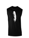 White Feather Dark Muscle Shirt-TooLoud-Black-Small-Davson Sales