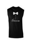 Tuxedo - Groom Dark Muscle Shirt-TooLoud-Black-Small-Davson Sales