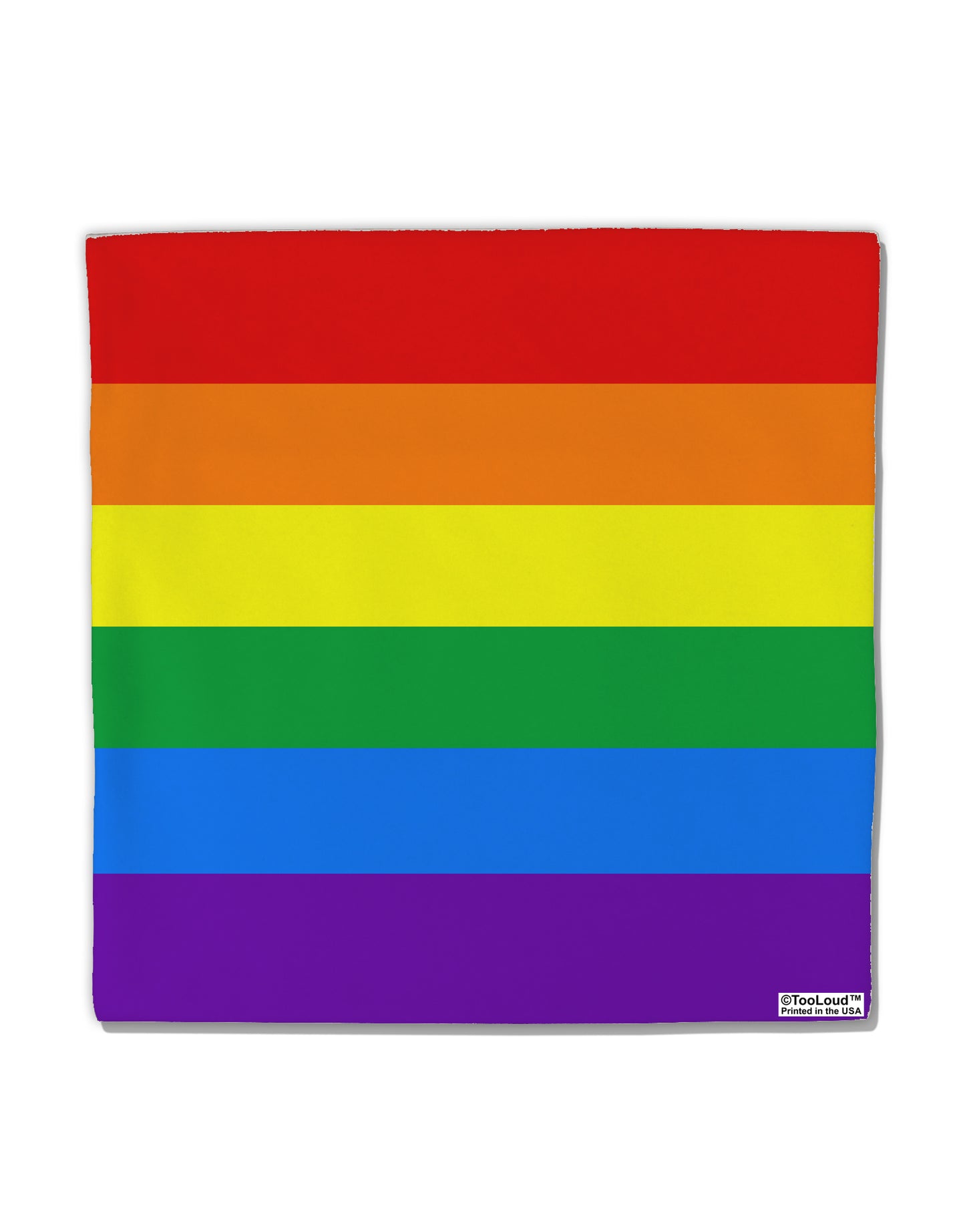 Rainbow Horizontal Gay Pride Flag Micro Fleece 14"x14" Pillow Sham All Over Print by TooLoud-Pillow Sham-TooLoud-White-Davson Sales
