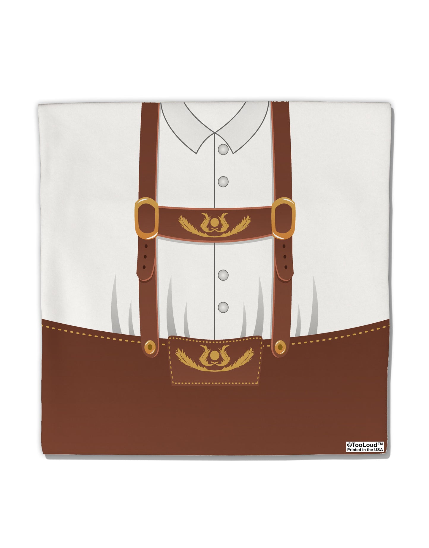Lederhosen Costume Brown Micro Fleece 14"x14" Pillow Sham All Over Print by TooLoud-Pillow Sham-TooLoud-White-Davson Sales