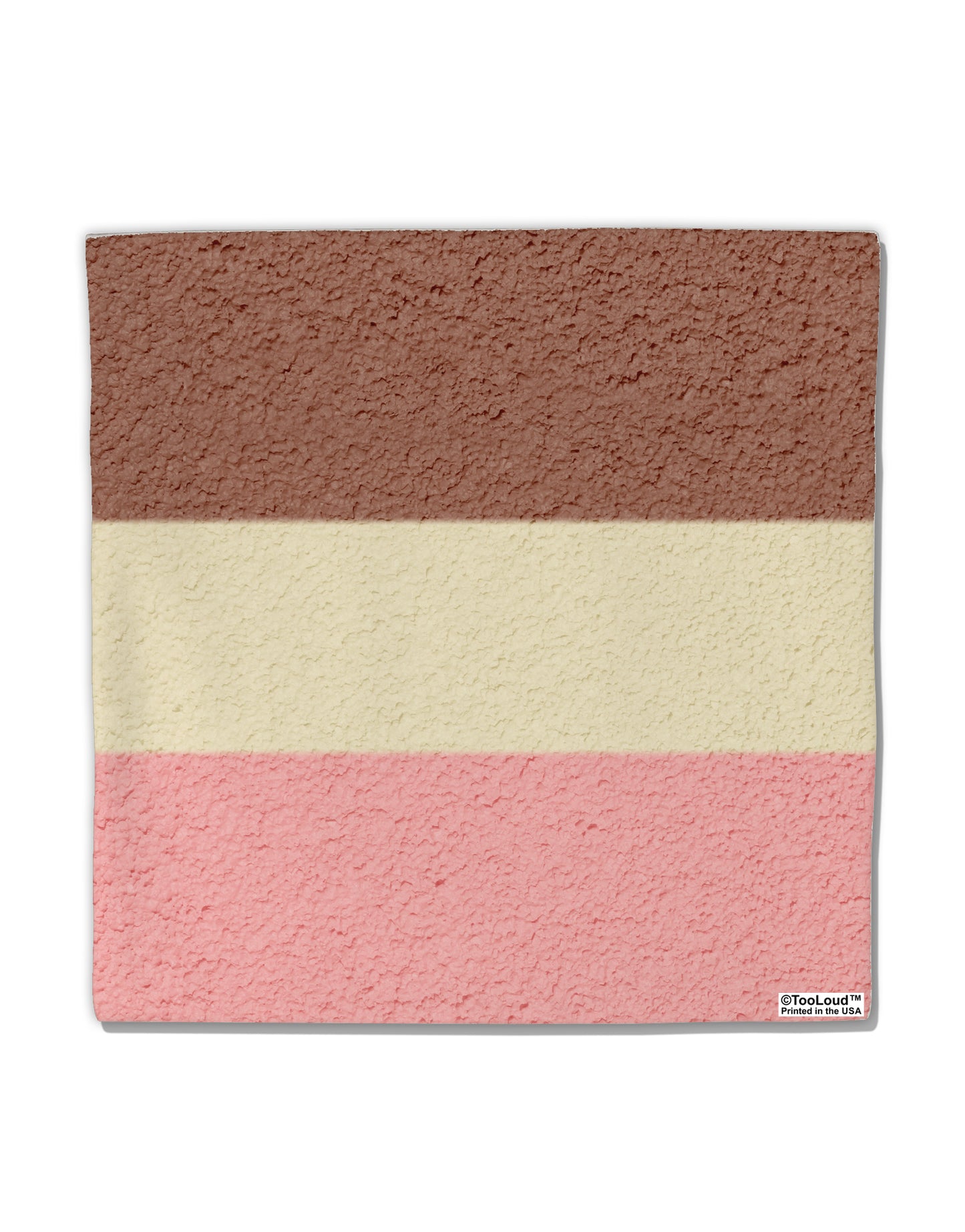 Horizontal Neapolitan Ice Cream Micro Fleece 14"x14" Pillow Sham All Over Print by TooLoud-Pillow Sham-TooLoud-White-Davson Sales