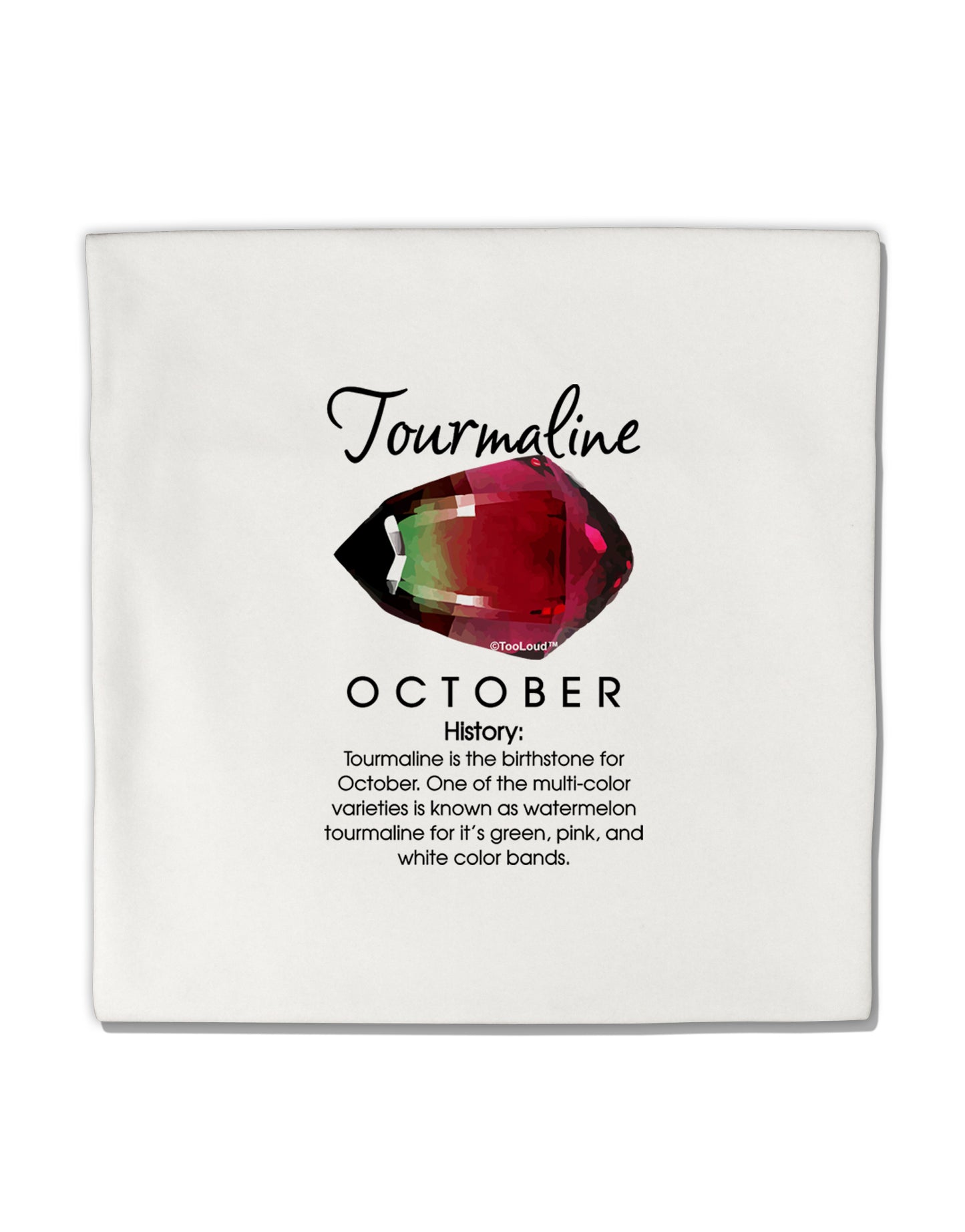 Birthstone Tourmaline Micro Fleece 14"x14" Pillow Sham by TooLoud-Pillow Sham-TooLoud-White-Davson Sales