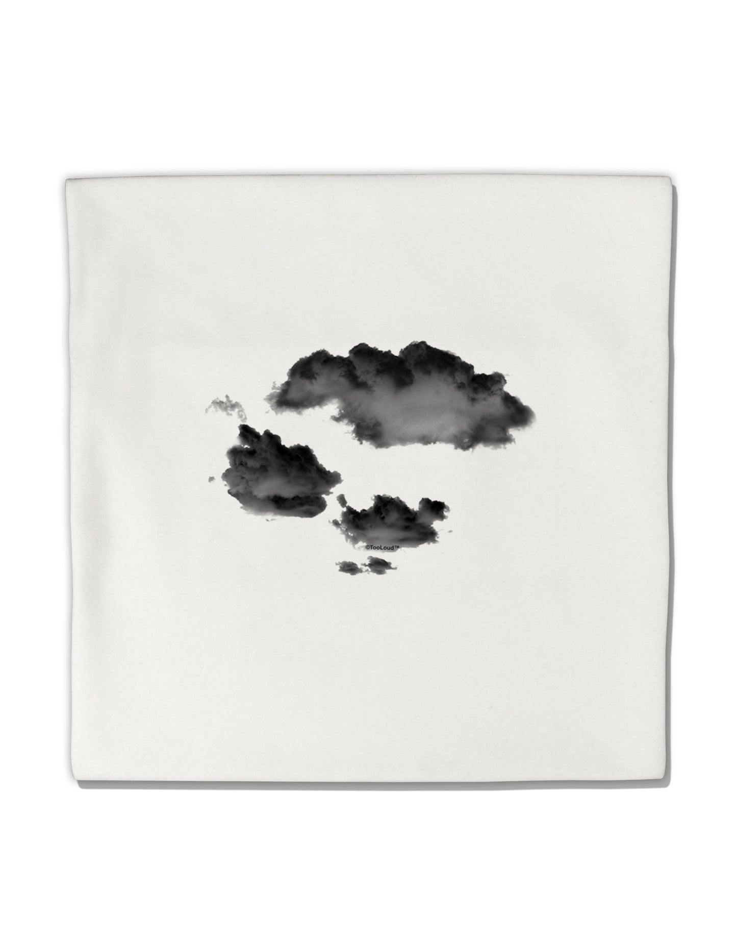 Inverted Puffy Clouds Micro Fleece 14"x14" Pillow Sham-Pillow Sham-TooLoud-White-Davson Sales