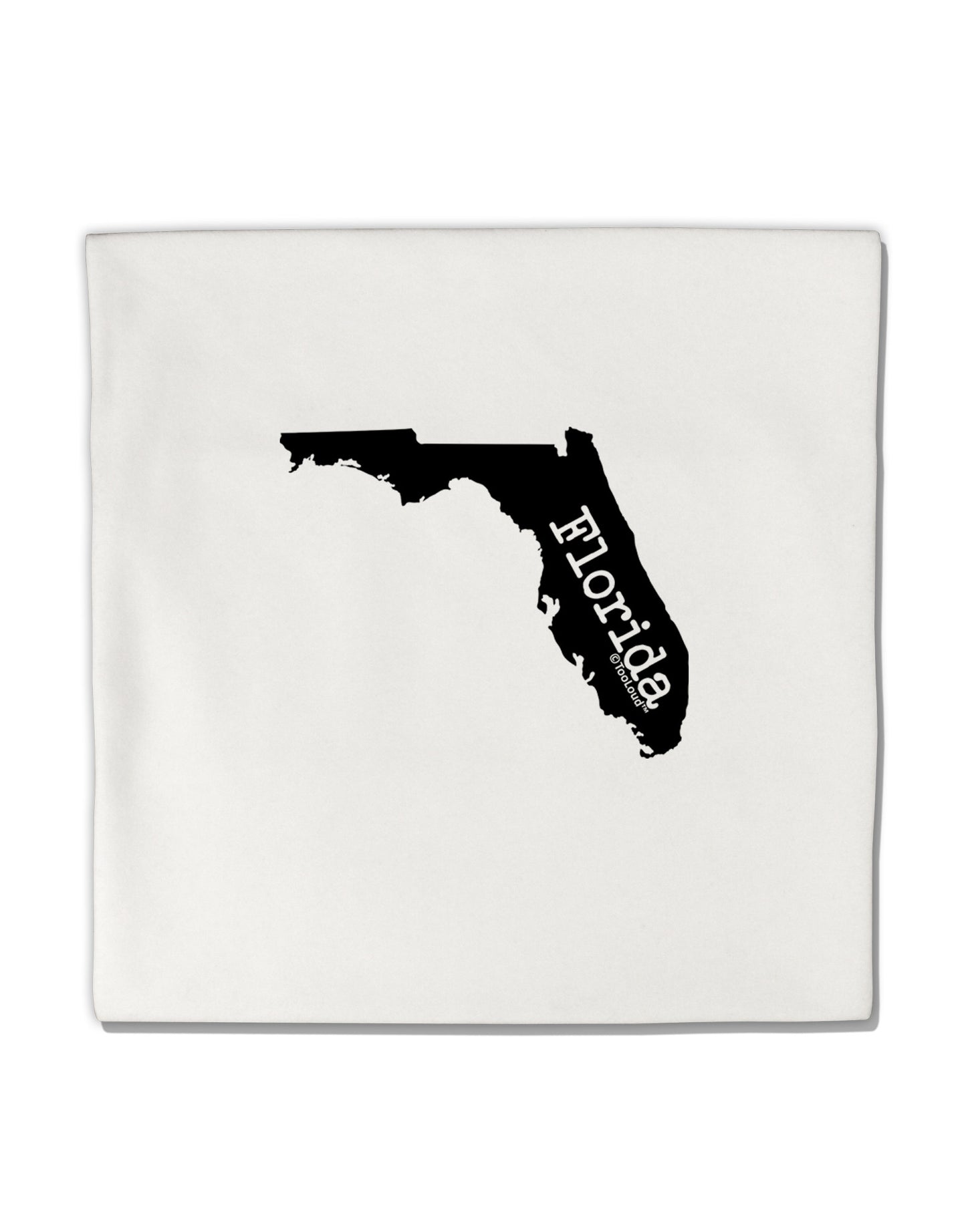 Florida - United States Shape Micro Fleece 14"x14" Pillow Sham-Pillow Sham-TooLoud-White-Davson Sales