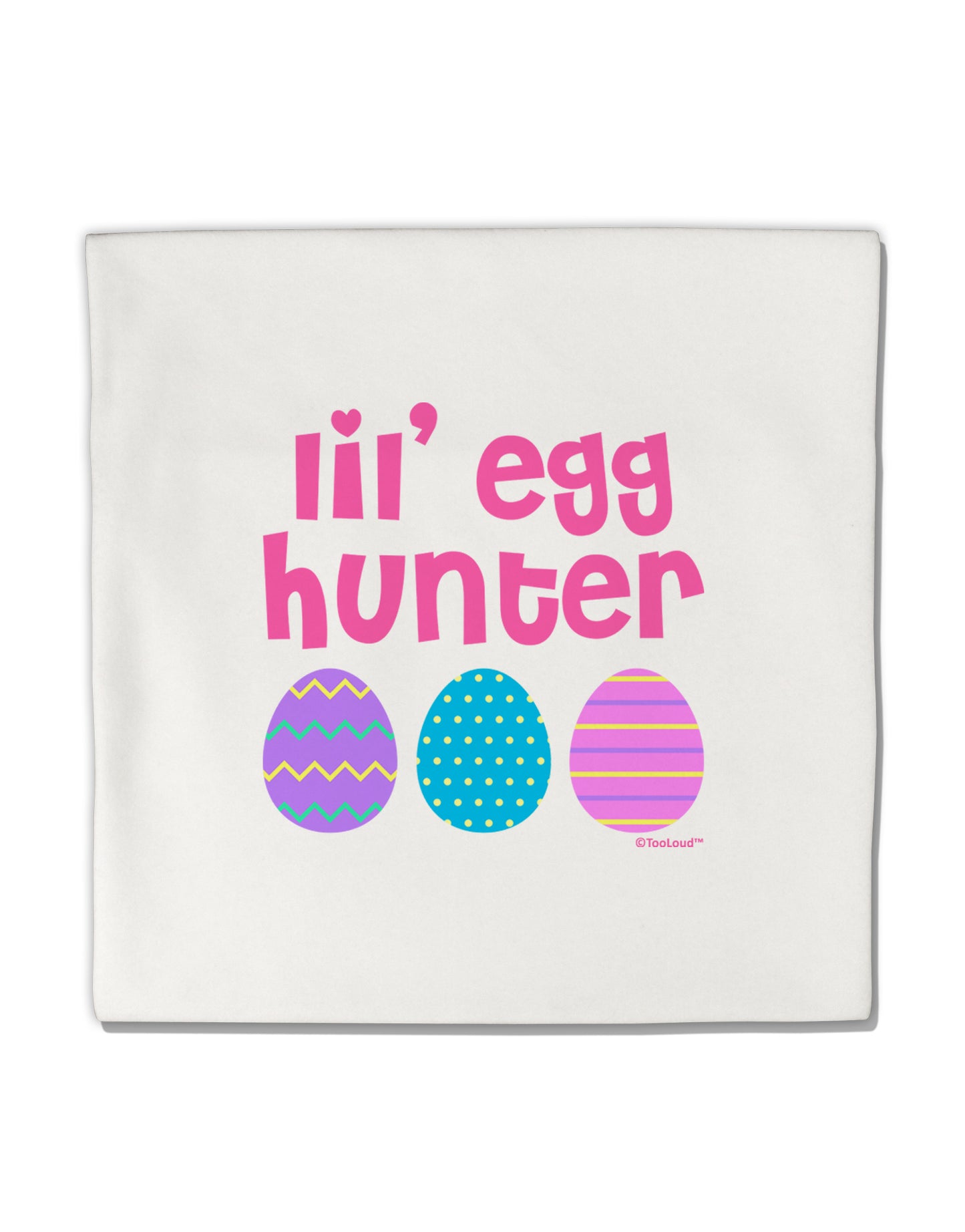 Lil' Egg Hunter - Easter - Pink Micro Fleece 14"x14" Pillow Sham by TooLoud-Pillow Sham-TooLoud-White-Davson Sales