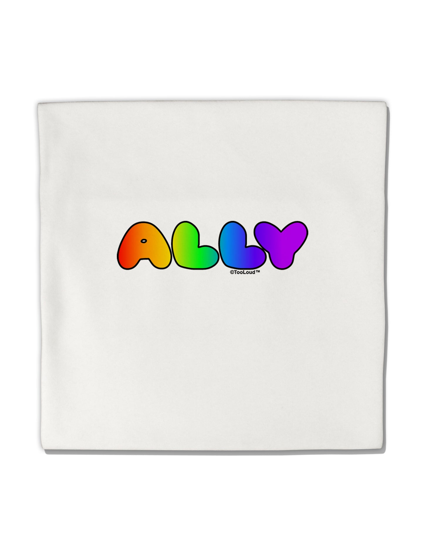 LGBT Ally Rainbow Text Micro Fleece 14"x14" Pillow Sham by TooLoud-Pillow Sham-TooLoud-White-Davson Sales