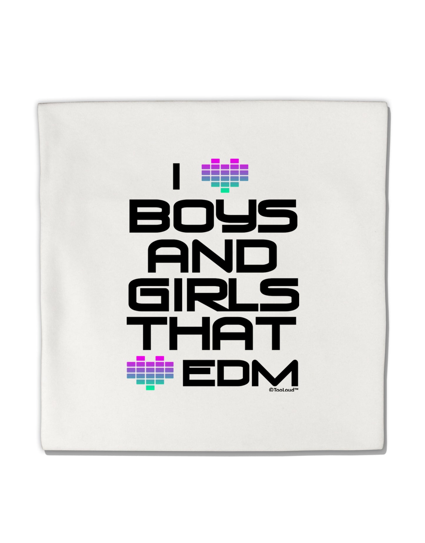 I Heart Boys and Girls That Heart EDM Micro Fleece 14"x14" Pillow Sham-Pillow Sham-TooLoud-White-Davson Sales