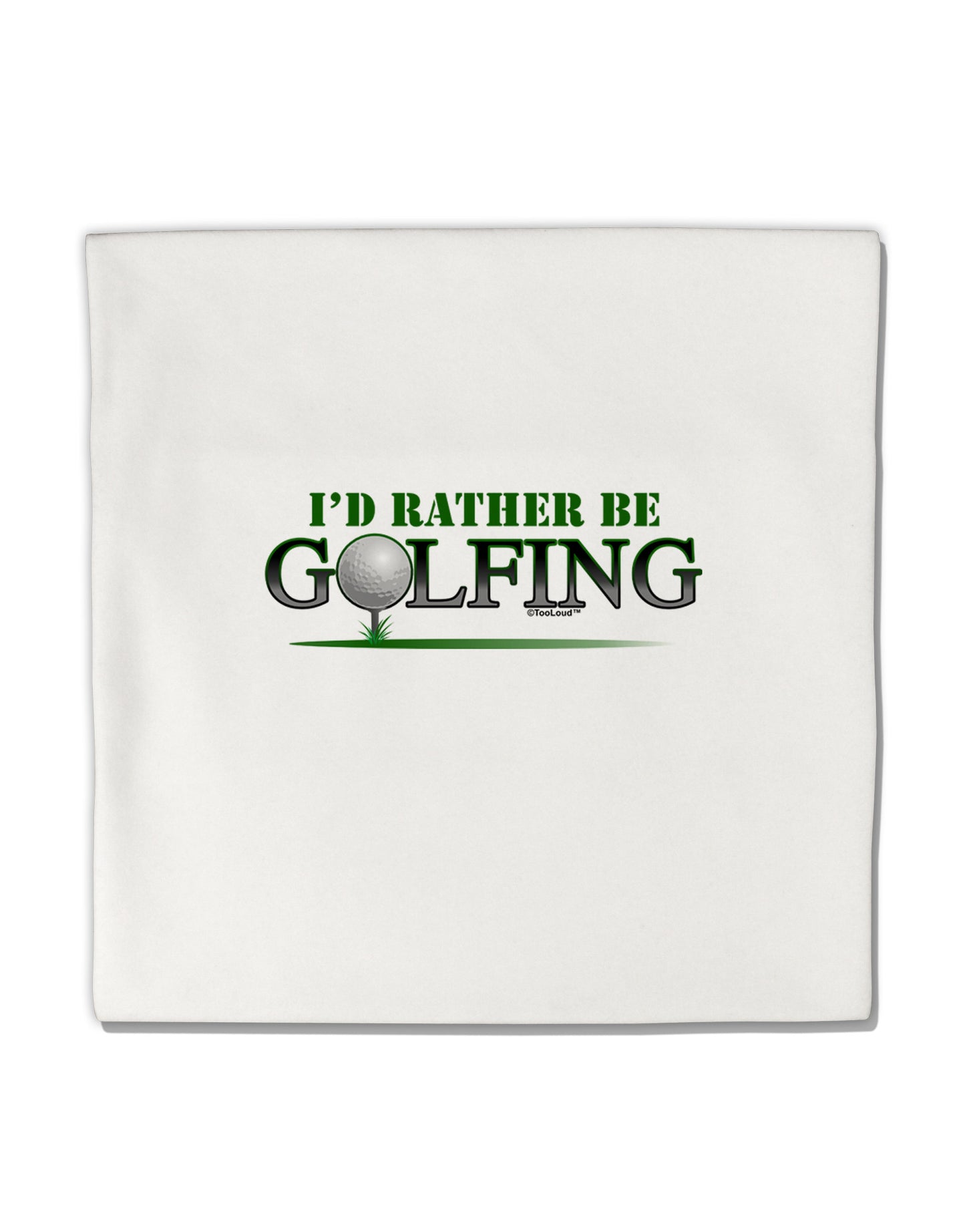 I'd Rather Be Golfing Micro Fleece 14"x14" Pillow Sham-Pillow Sham-TooLoud-White-Davson Sales
